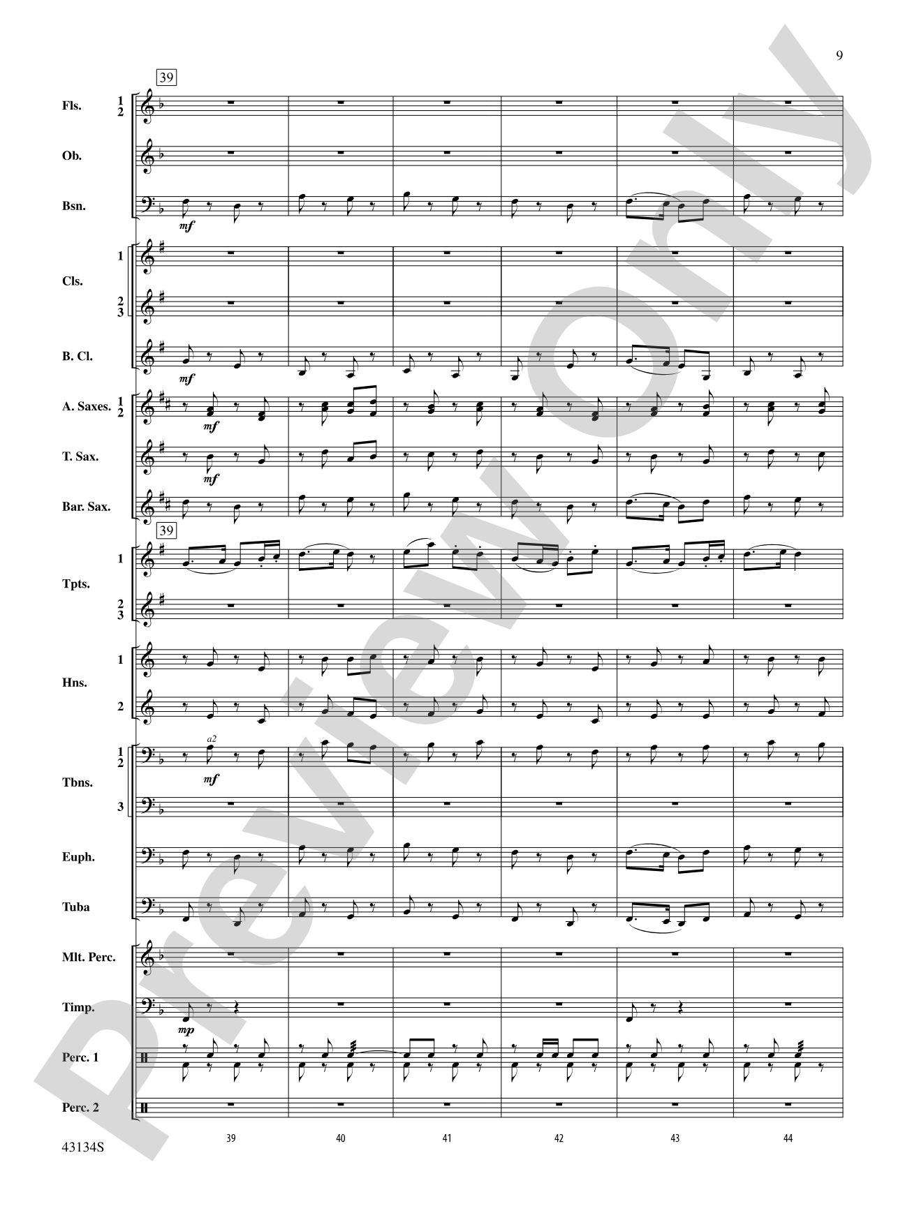 Pass in Review: Concert Band Conductor Score & Parts