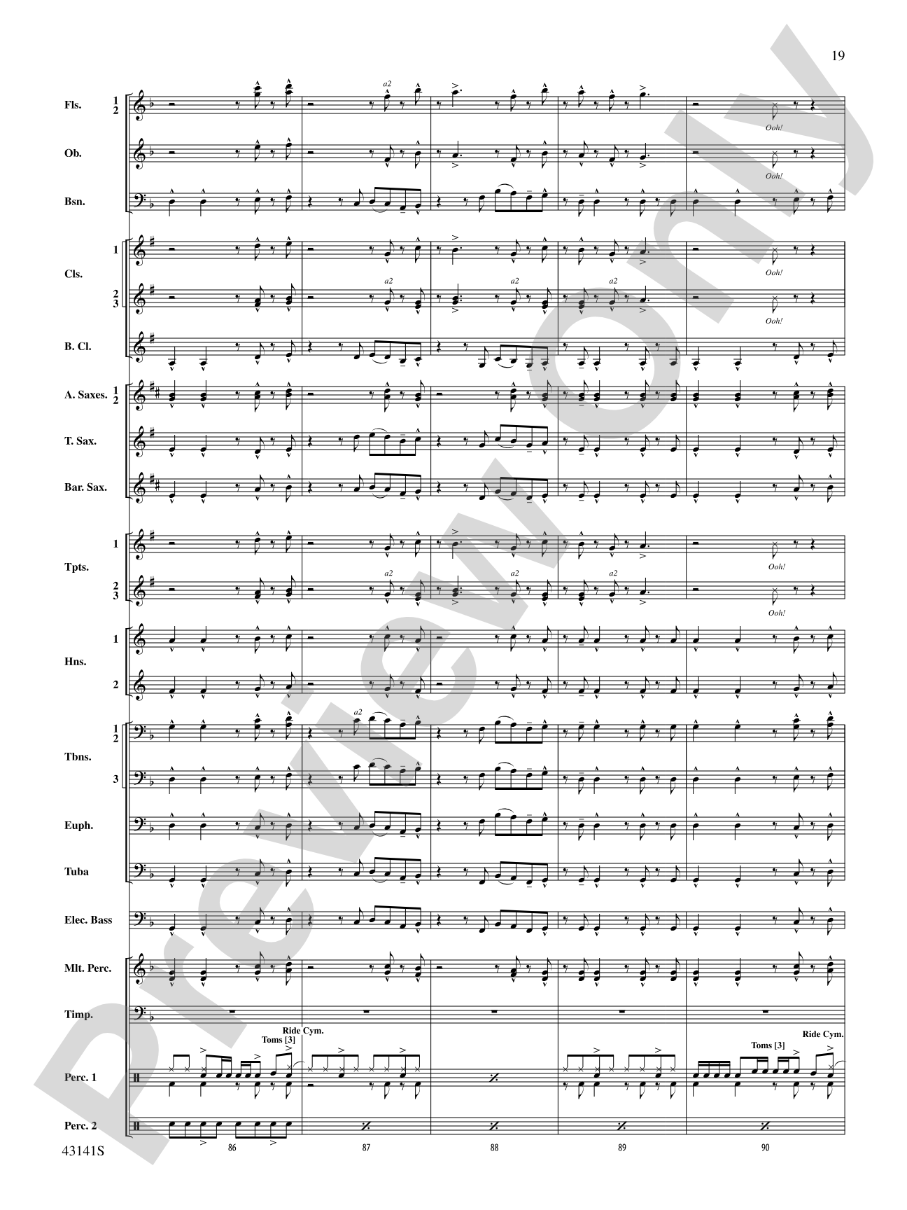 Bruno Mars Greatest Hits: Concert Band Conductor Score & Parts