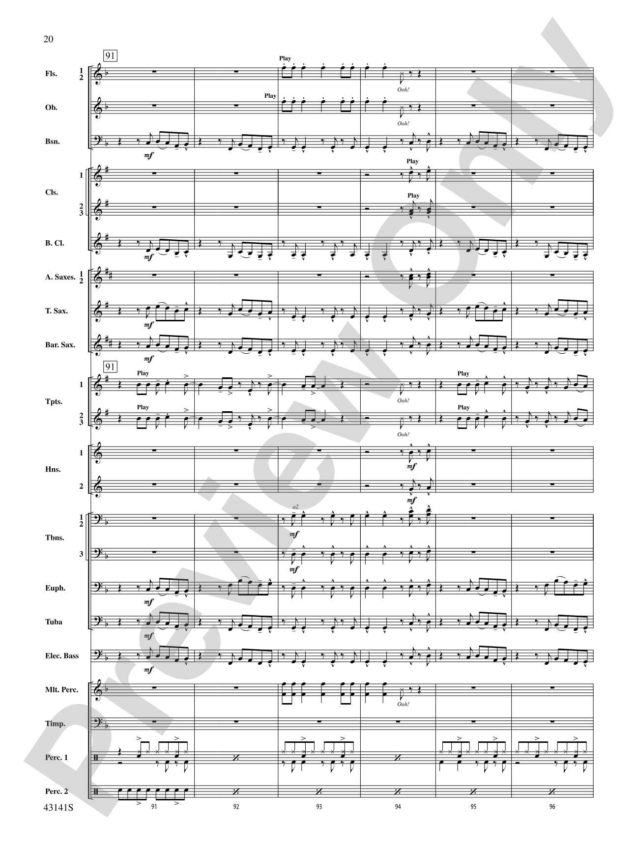 Bruno Mars Greatest Hits: Concert Band Conductor Score & Parts