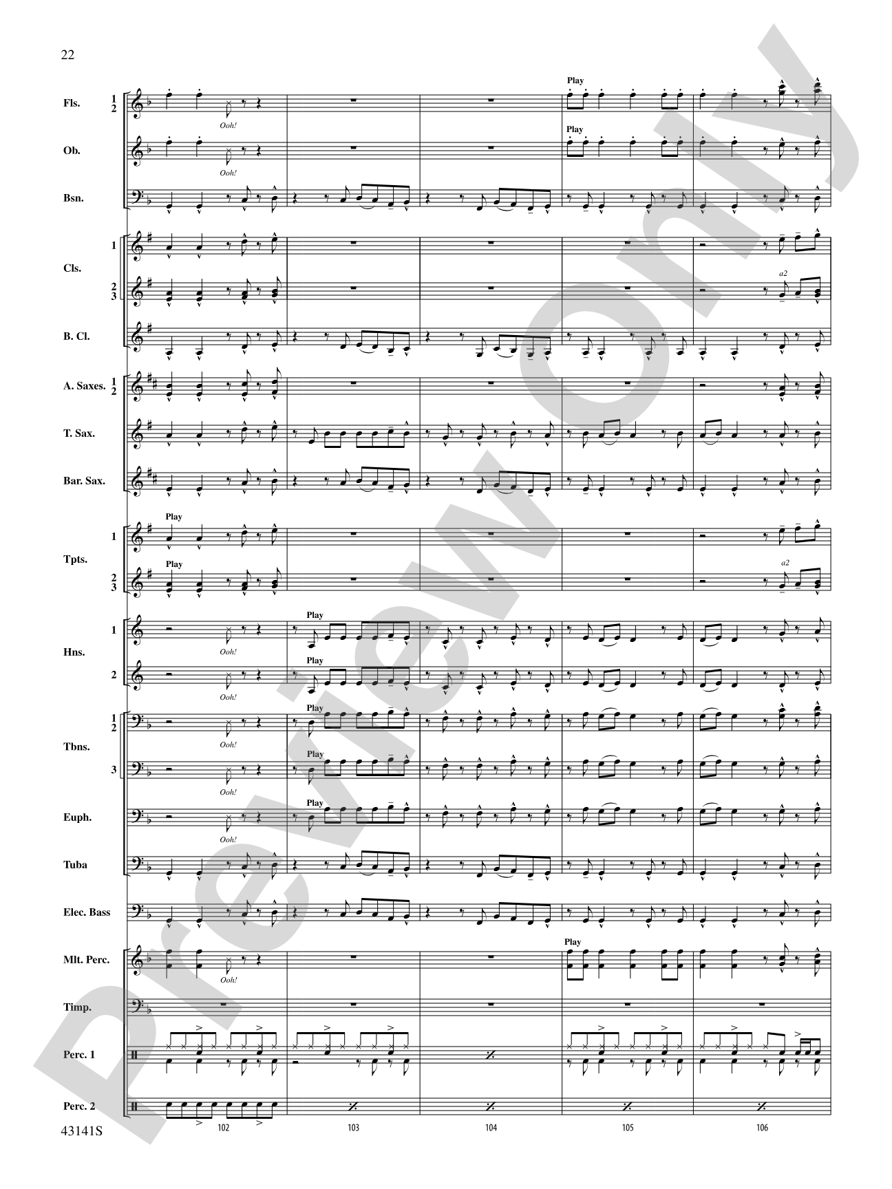 Bruno Mars Greatest Hits: Concert Band Conductor Score & Parts