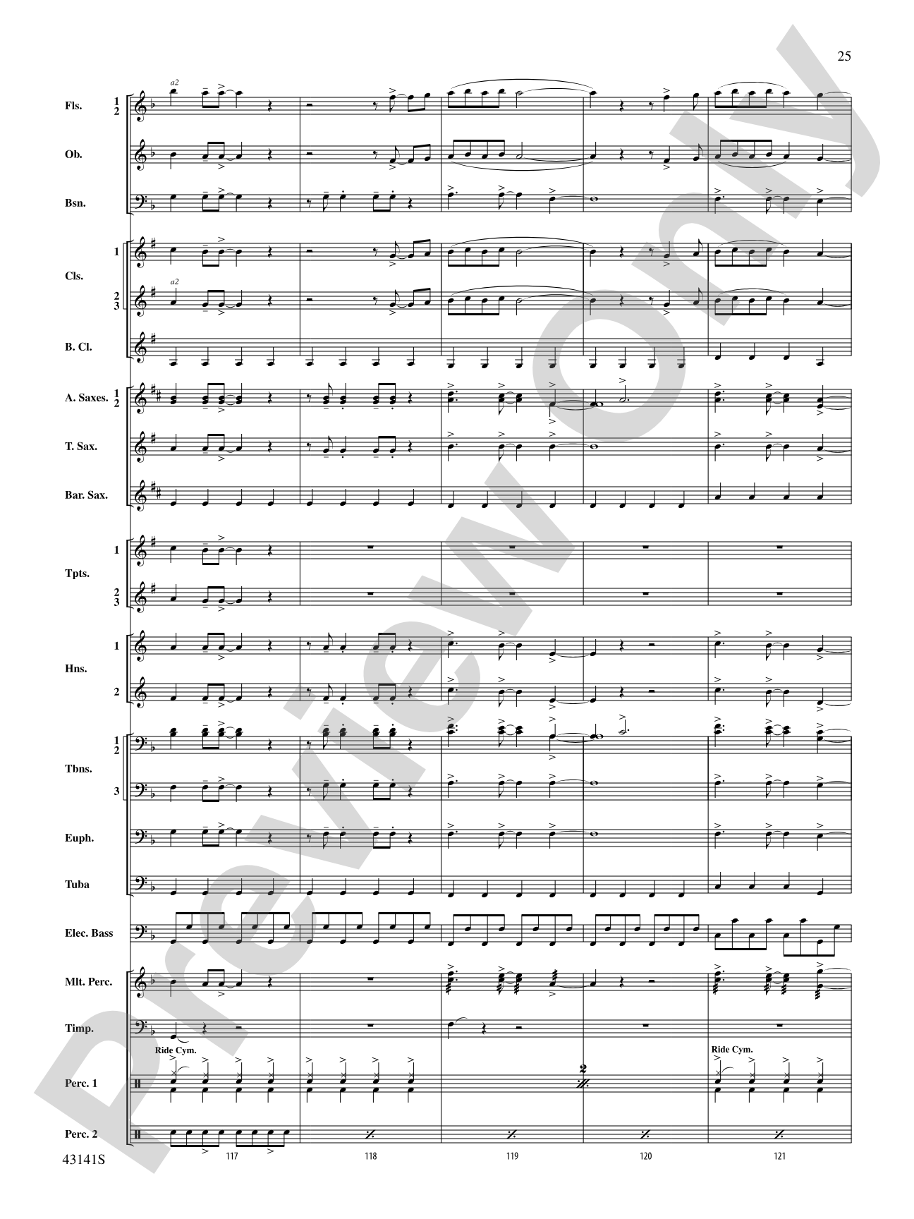 Bruno Mars Greatest Hits: Concert Band Conductor Score & Parts