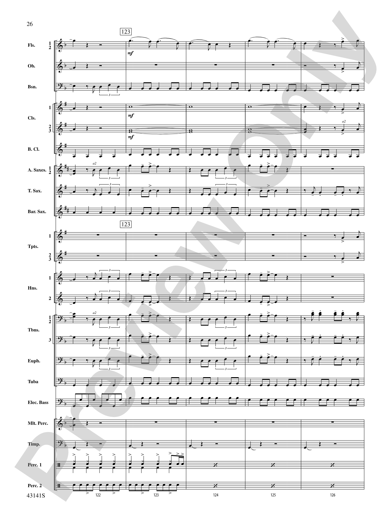 Bruno Mars Greatest Hits: Concert Band Conductor Score & Parts