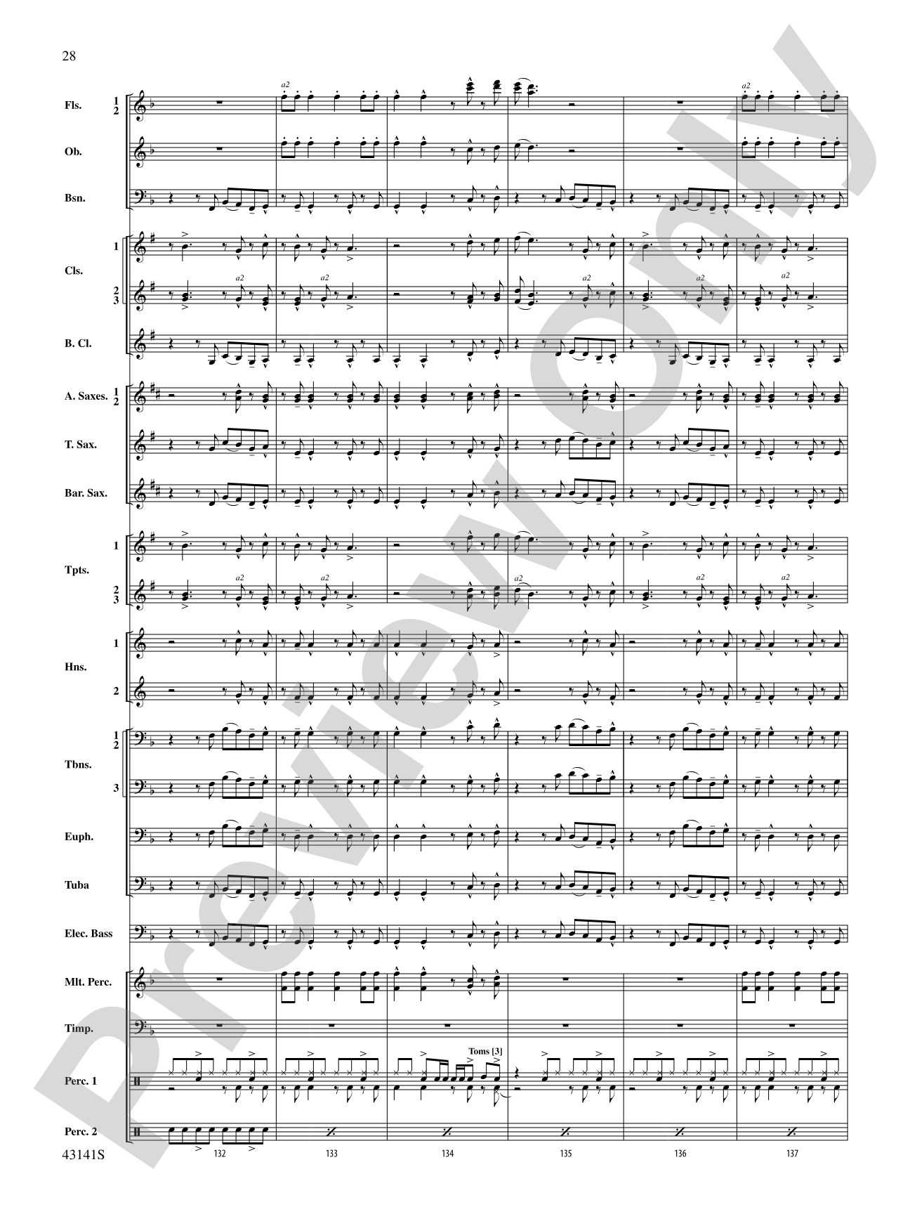 Bruno Mars Greatest Hits: Concert Band Conductor Score & Parts