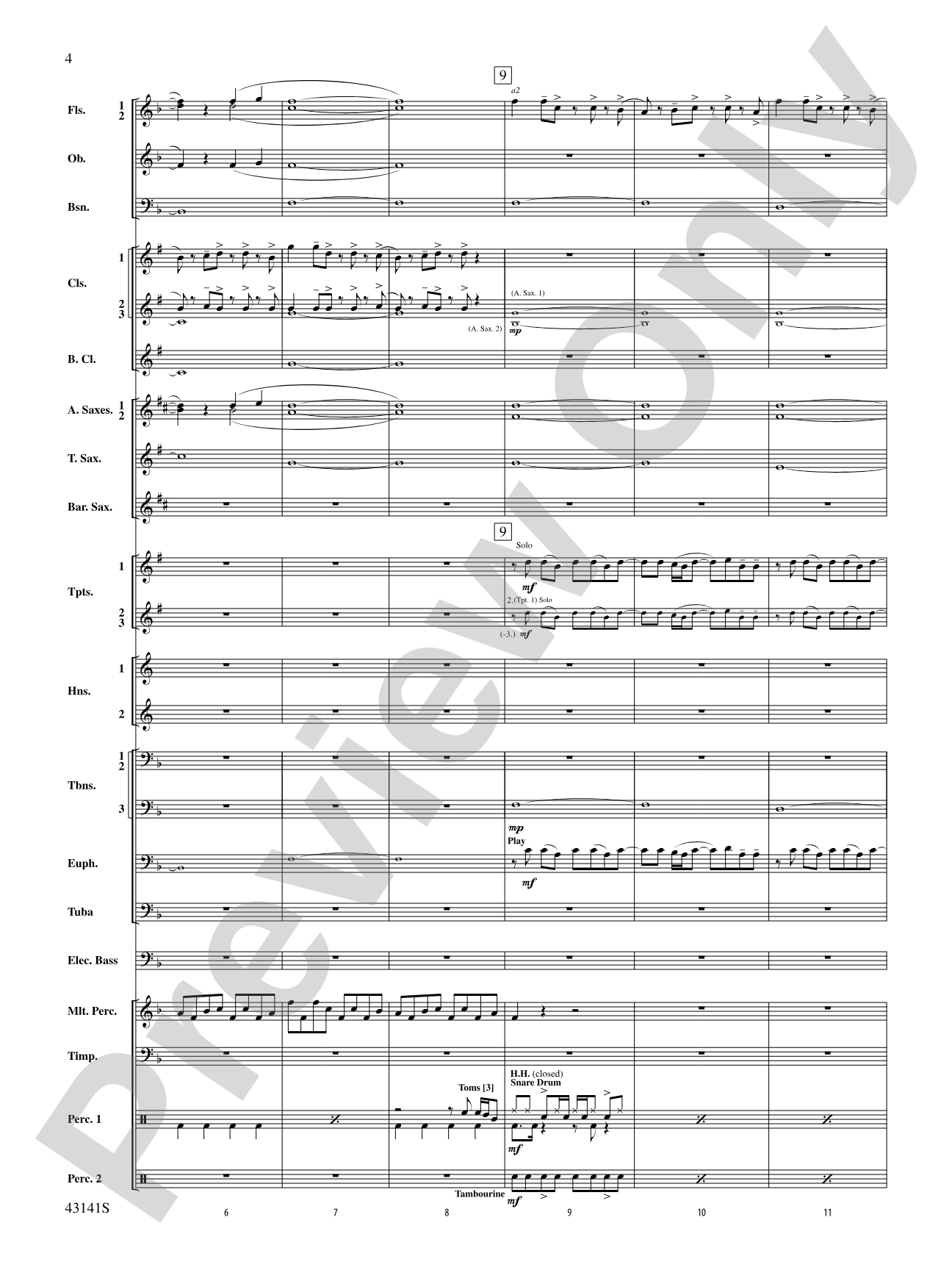 Bruno Mars Greatest Hits: Concert Band Conductor Score & Parts