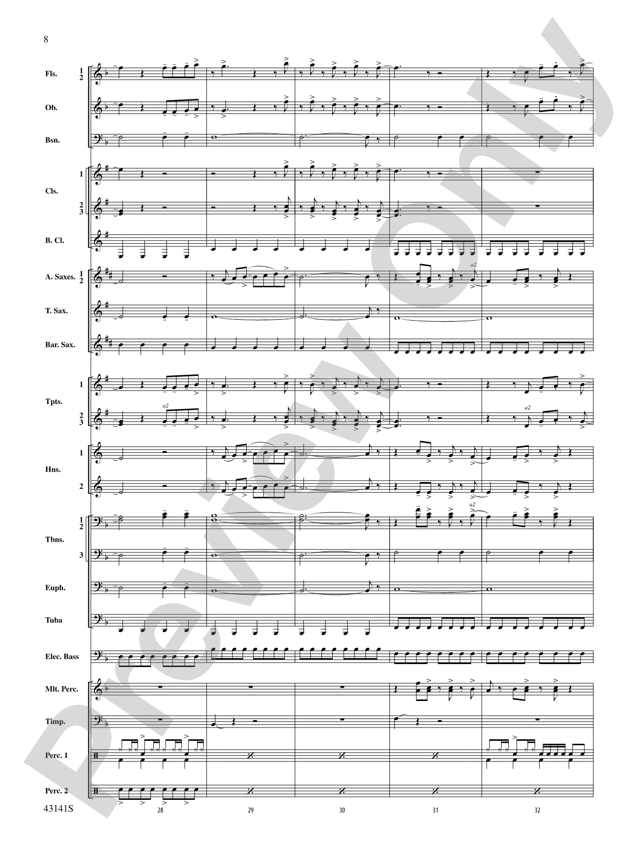 Bruno Mars Greatest Hits: Concert Band Conductor Score & Parts