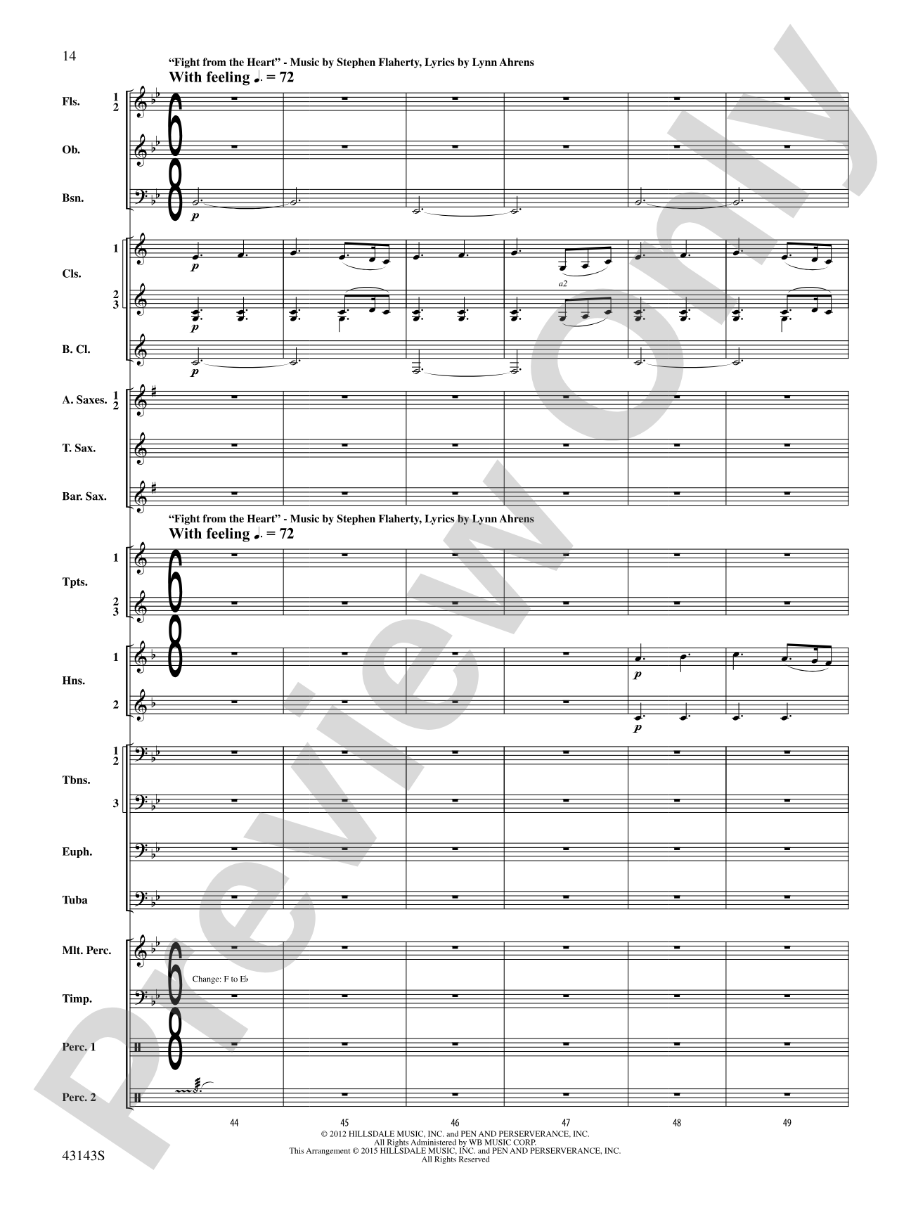 Rocky on Broadway: Concert Band Conductor Score & Parts