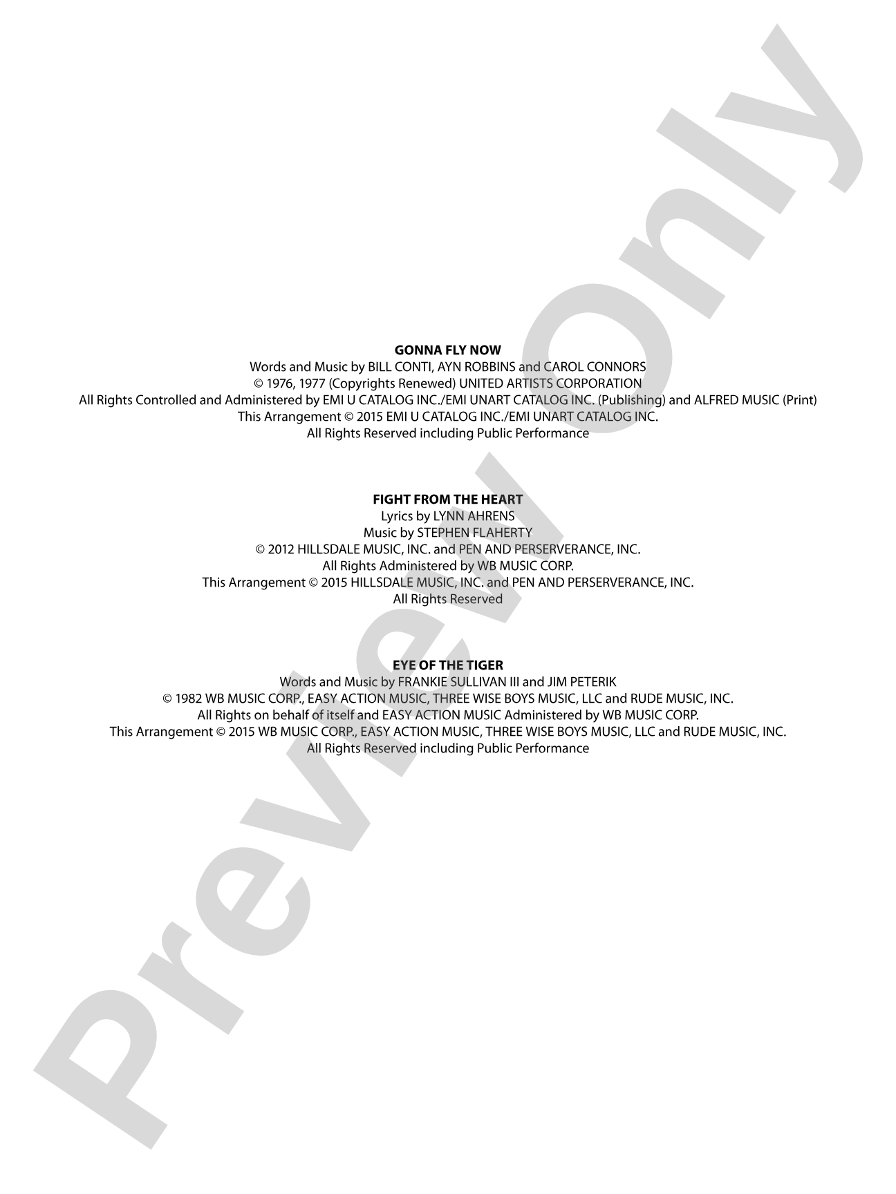 Rocky on Broadway: Concert Band Conductor Score & Parts