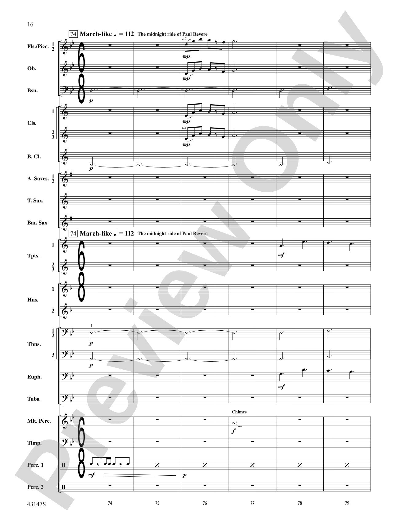 Heroes of the American Revolution: Concert Band Conductor Score & Parts