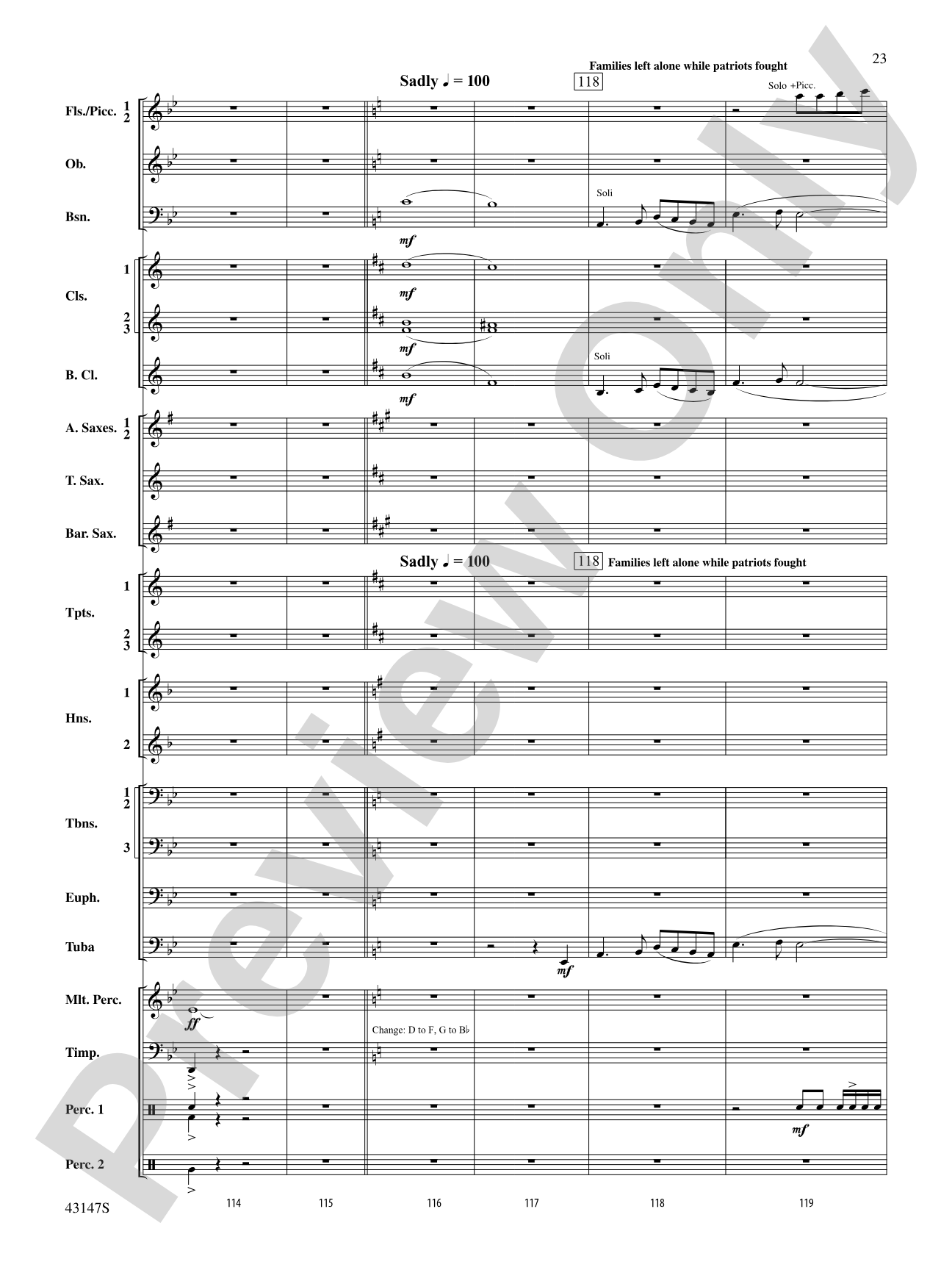 Heroes of the American Revolution: Concert Band Conductor Score & Parts