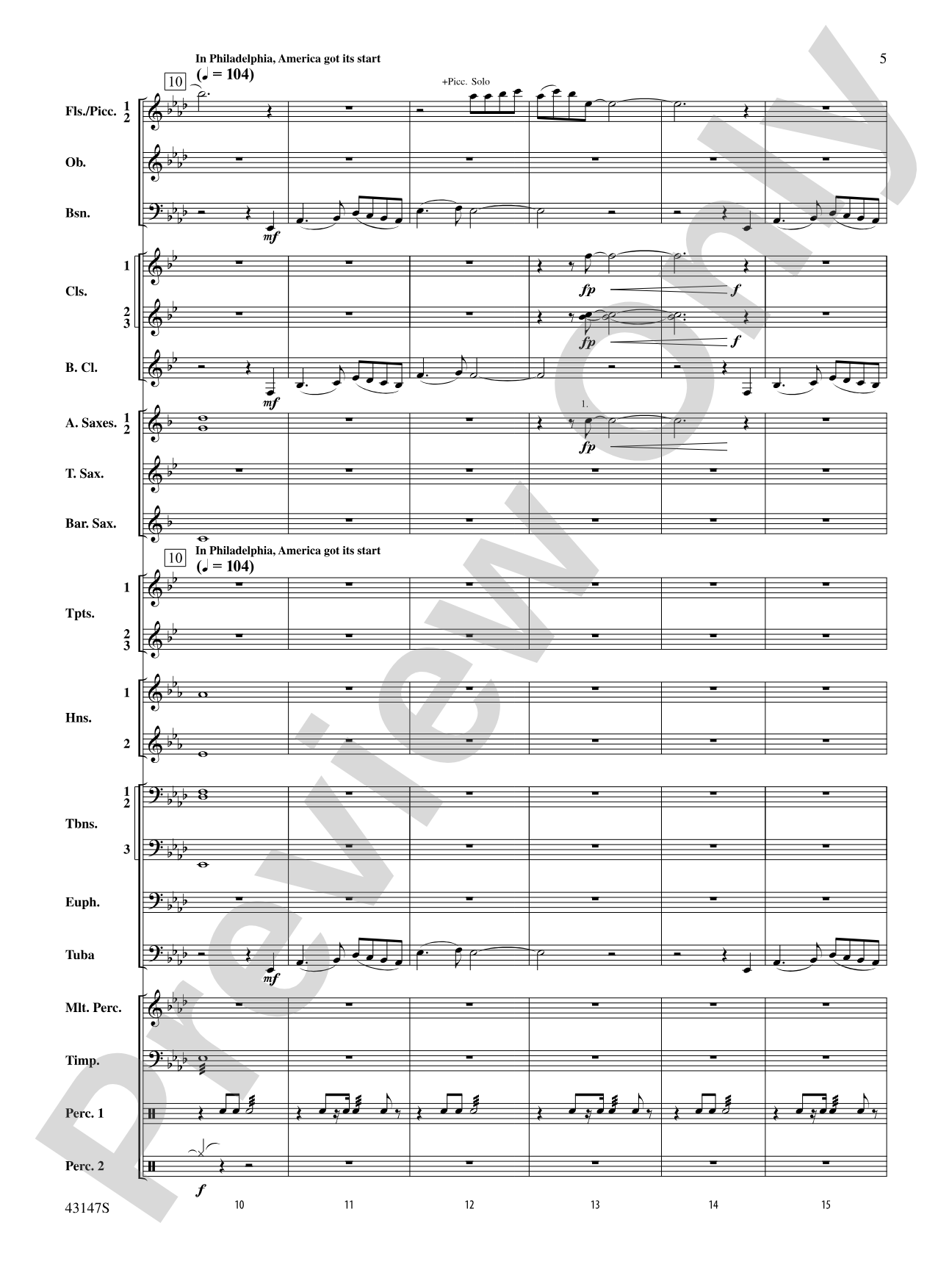 Heroes of the American Revolution: Concert Band Conductor Score & Parts