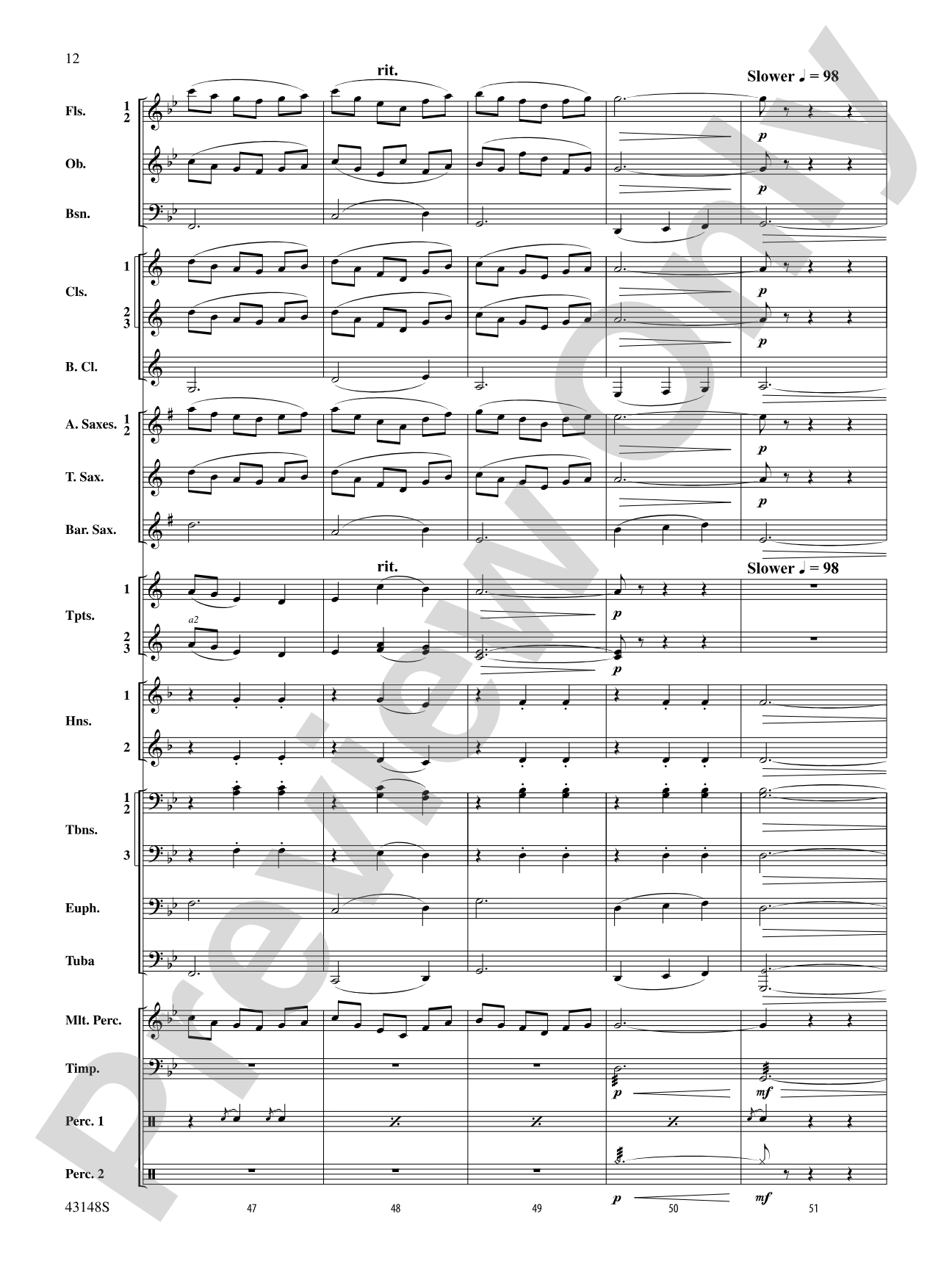 Of Sea and Song: Score