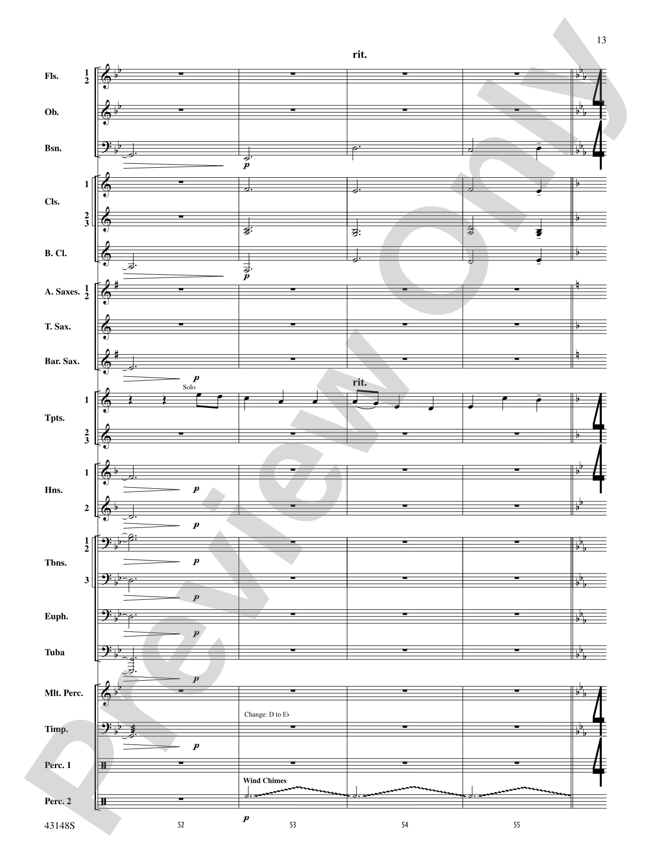 Of Sea and Song: Score