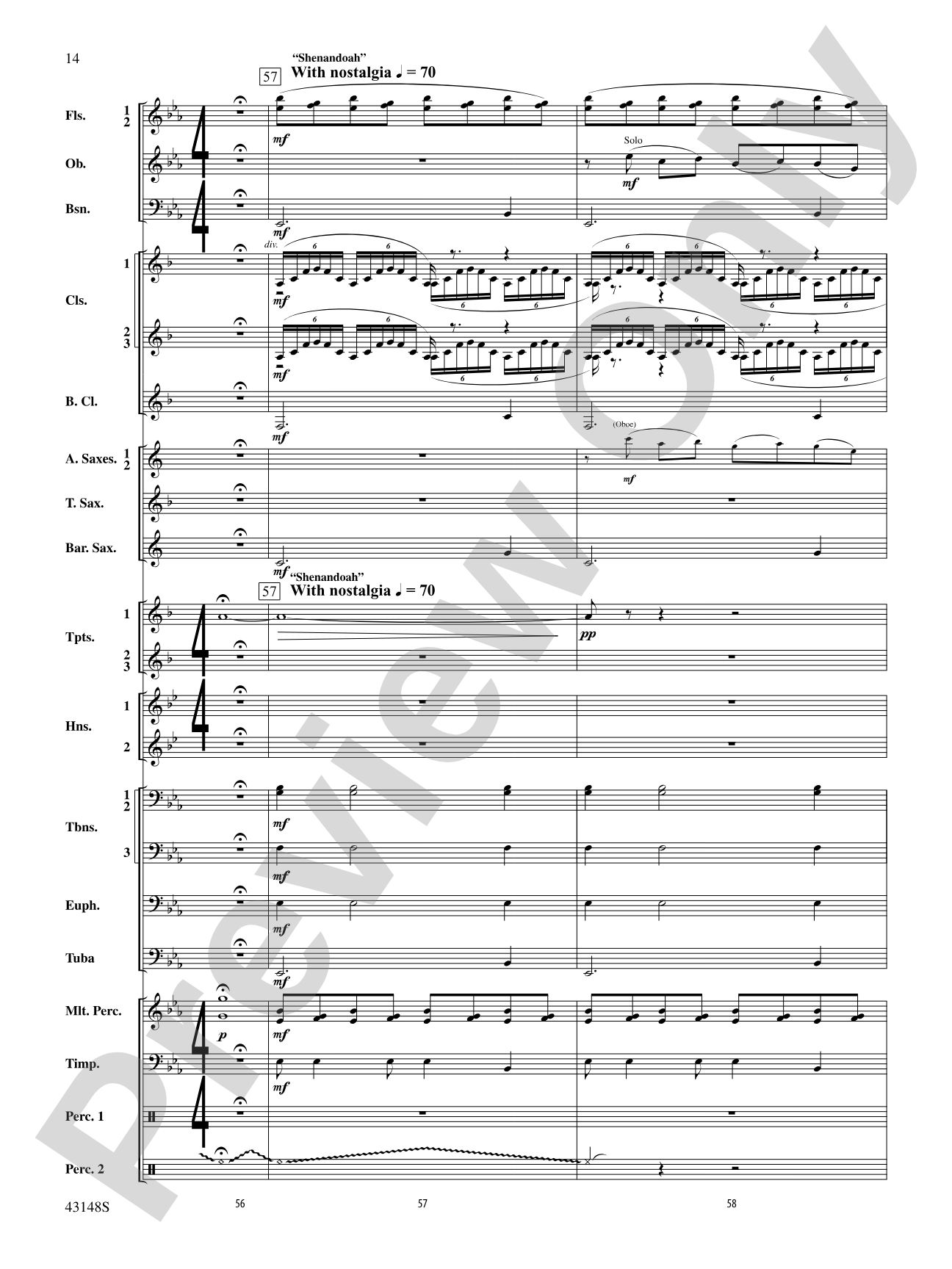 Of Sea and Song: Score