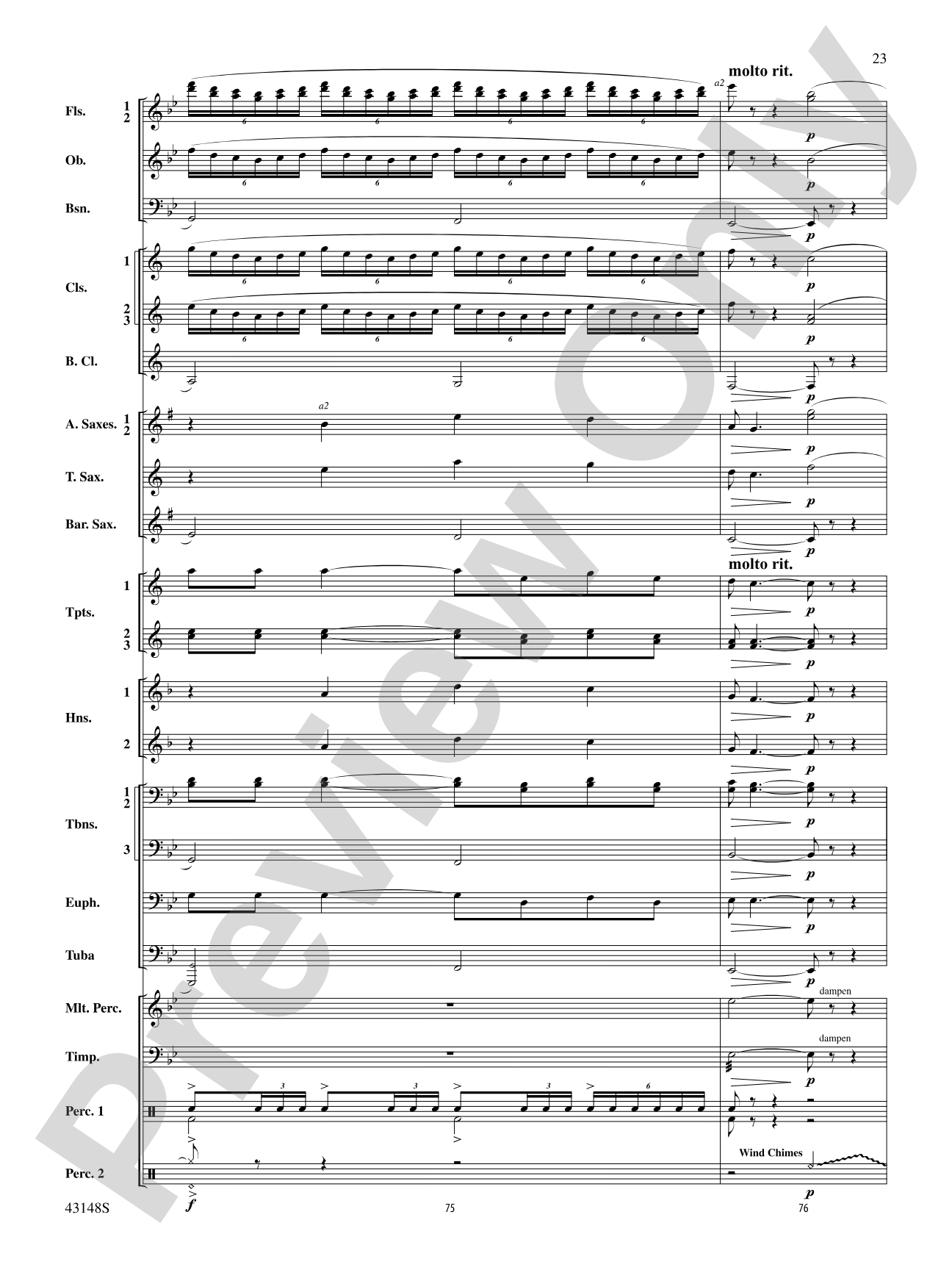 Of Sea and Song: Score