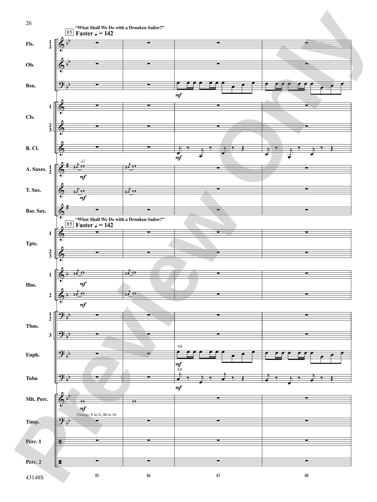 Of Sea and Song: Score