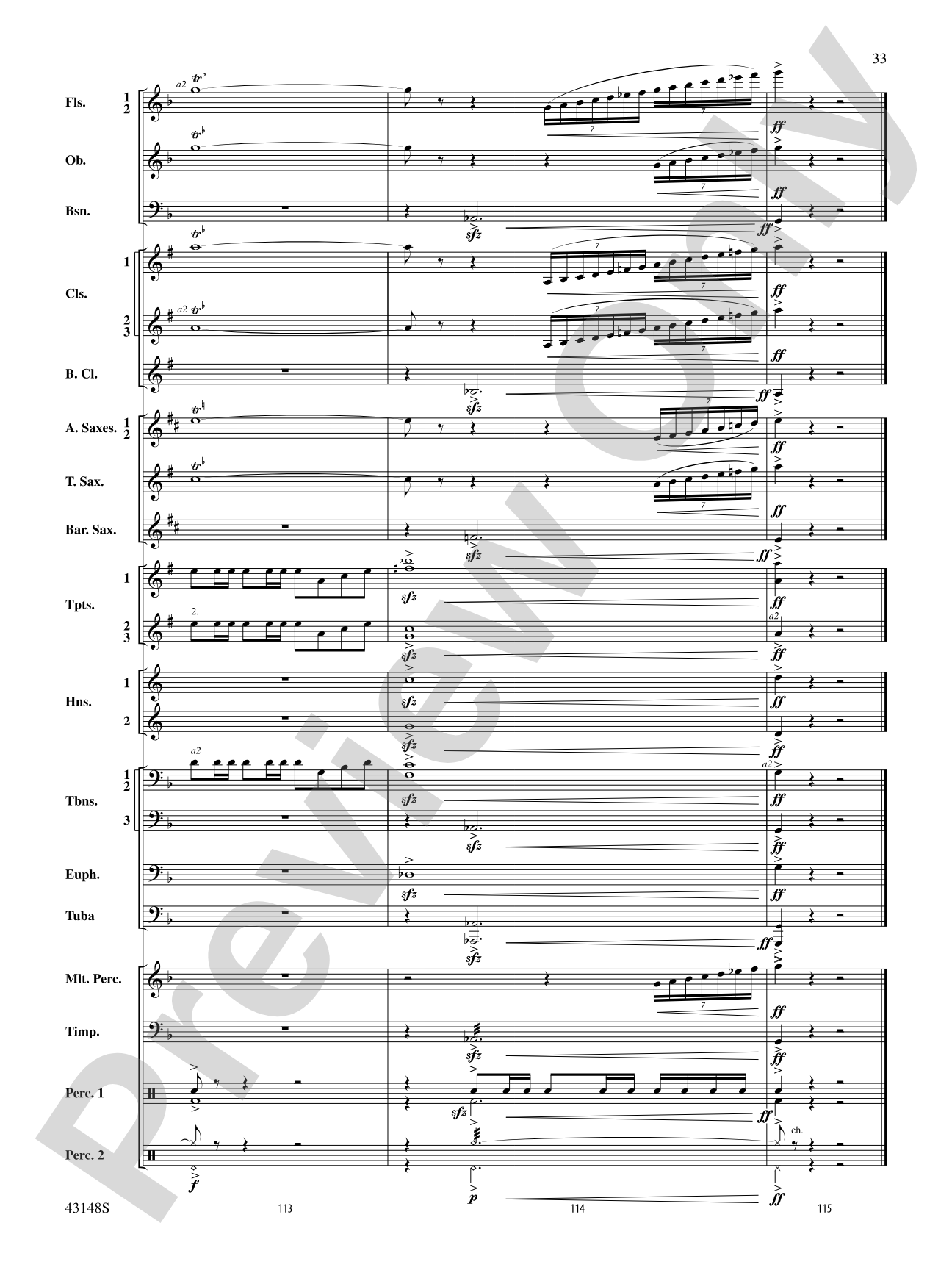 Of Sea and Song: Score