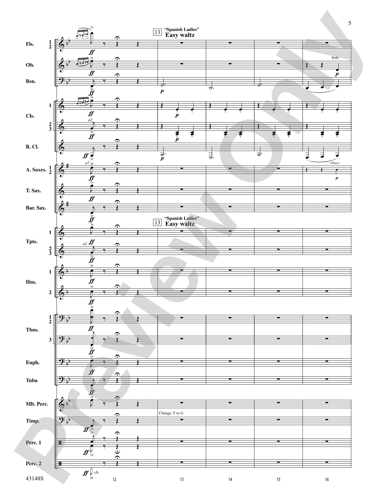 Of Sea and Song: Score