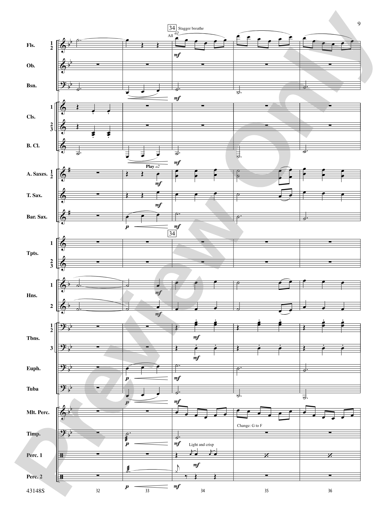 Of Sea and Song: Score