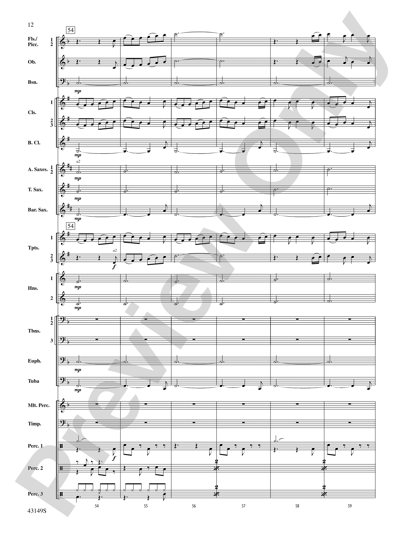 My Dancing Day: Concert Band Conductor Score & Parts