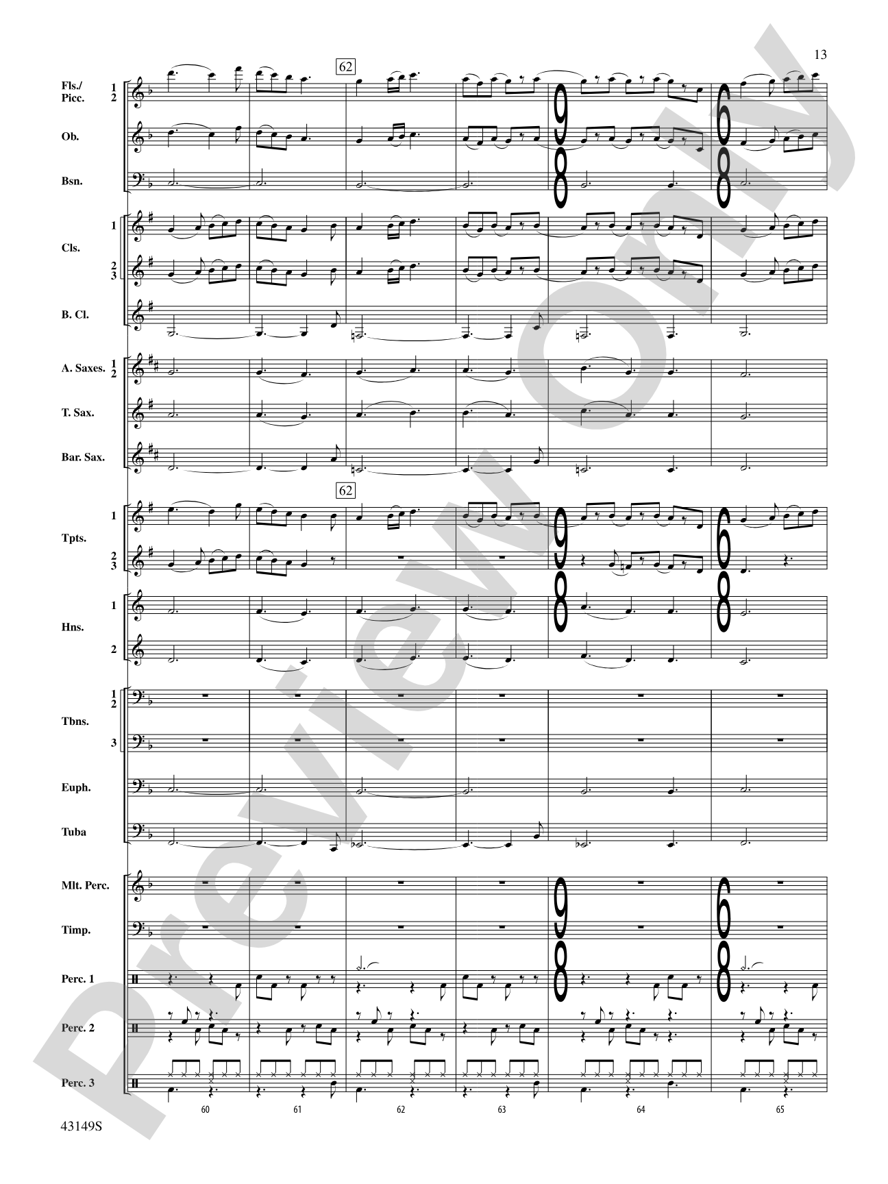 My Dancing Day: Concert Band Conductor Score & Parts
