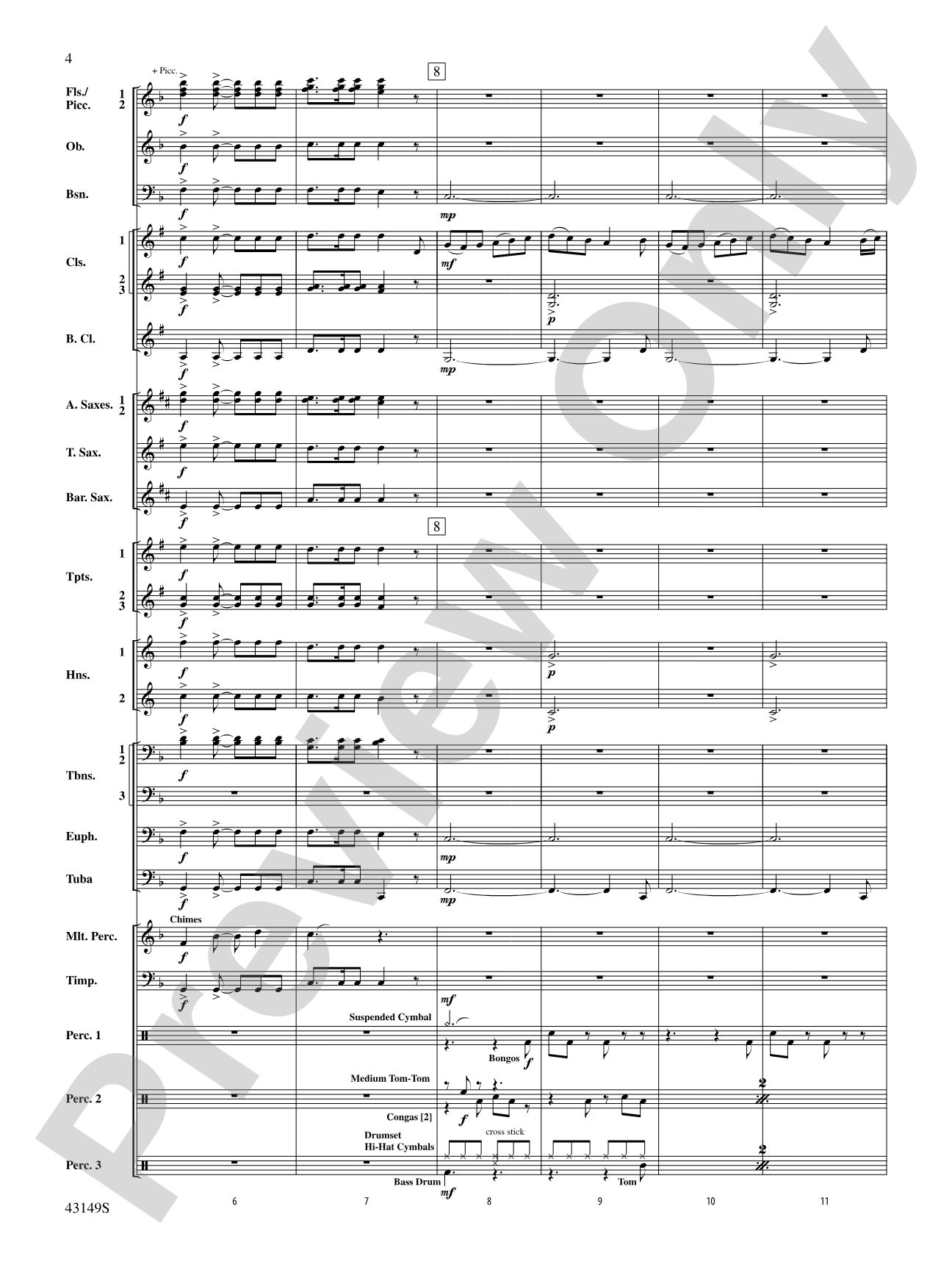My Dancing Day: Concert Band Conductor Score & Parts