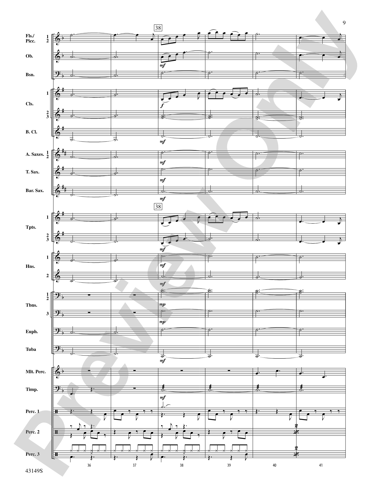 My Dancing Day: Concert Band Conductor Score & Parts