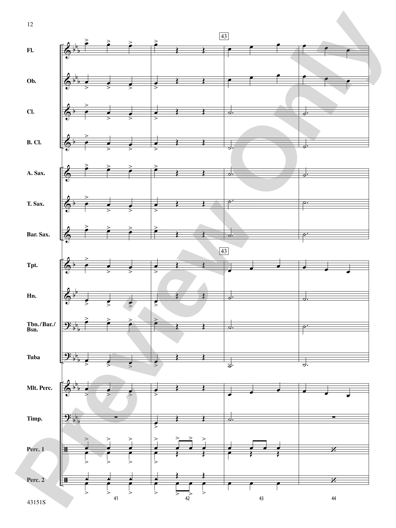 Triple Threat: Concert Band Conductor Score & Parts