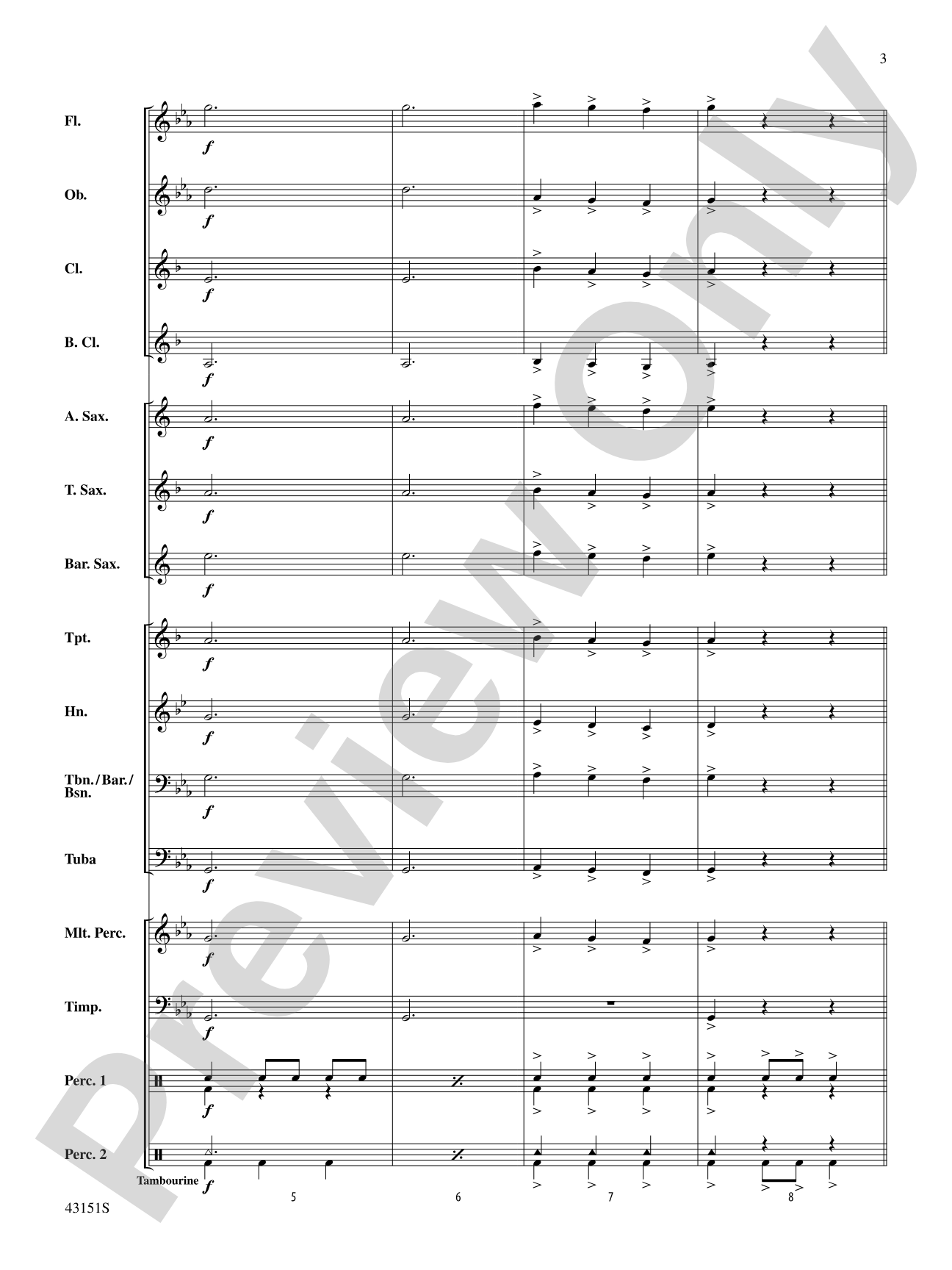 Triple Threat: Concert Band Conductor Score & Parts