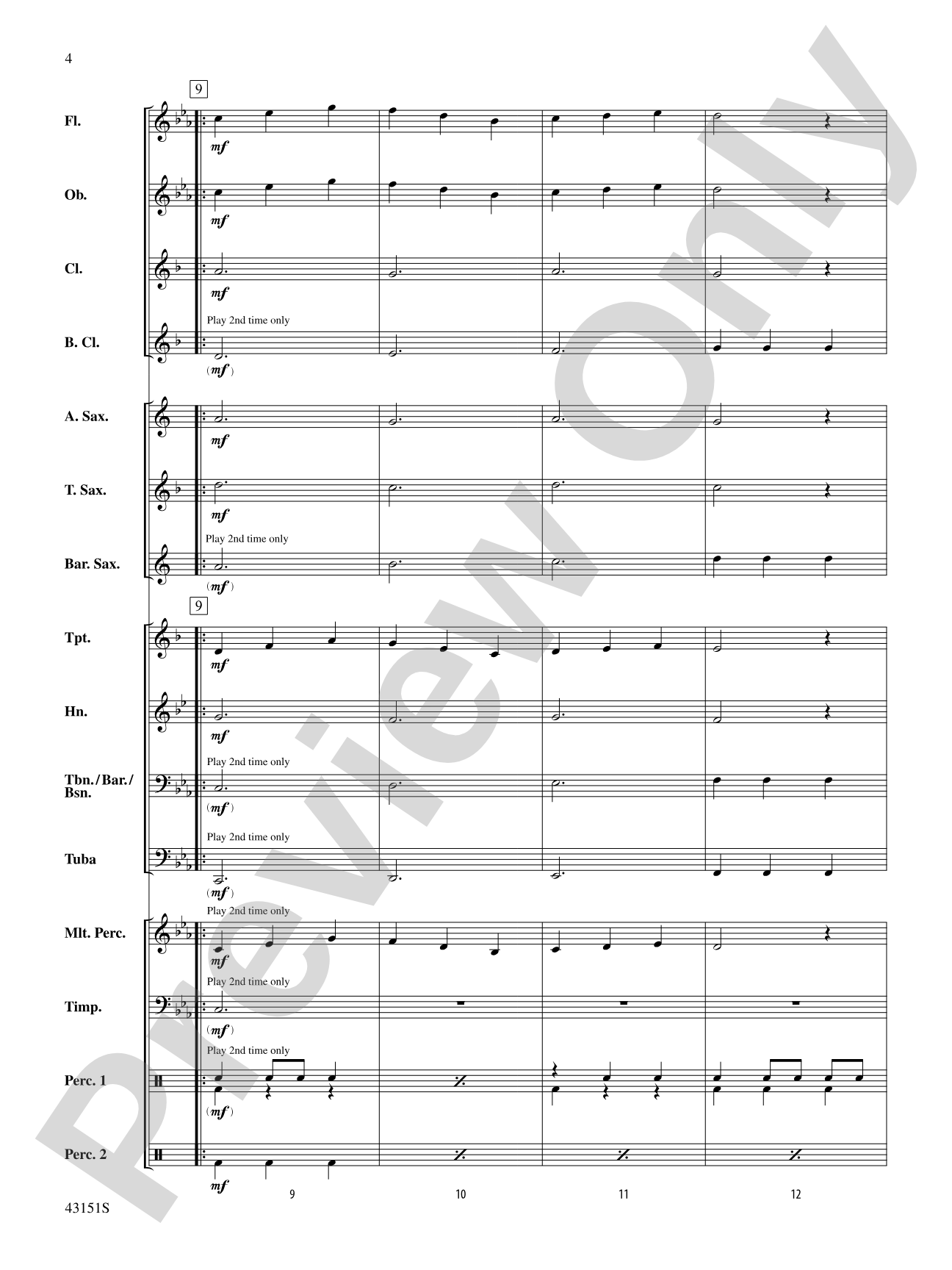 Triple Threat: Concert Band Conductor Score & Parts