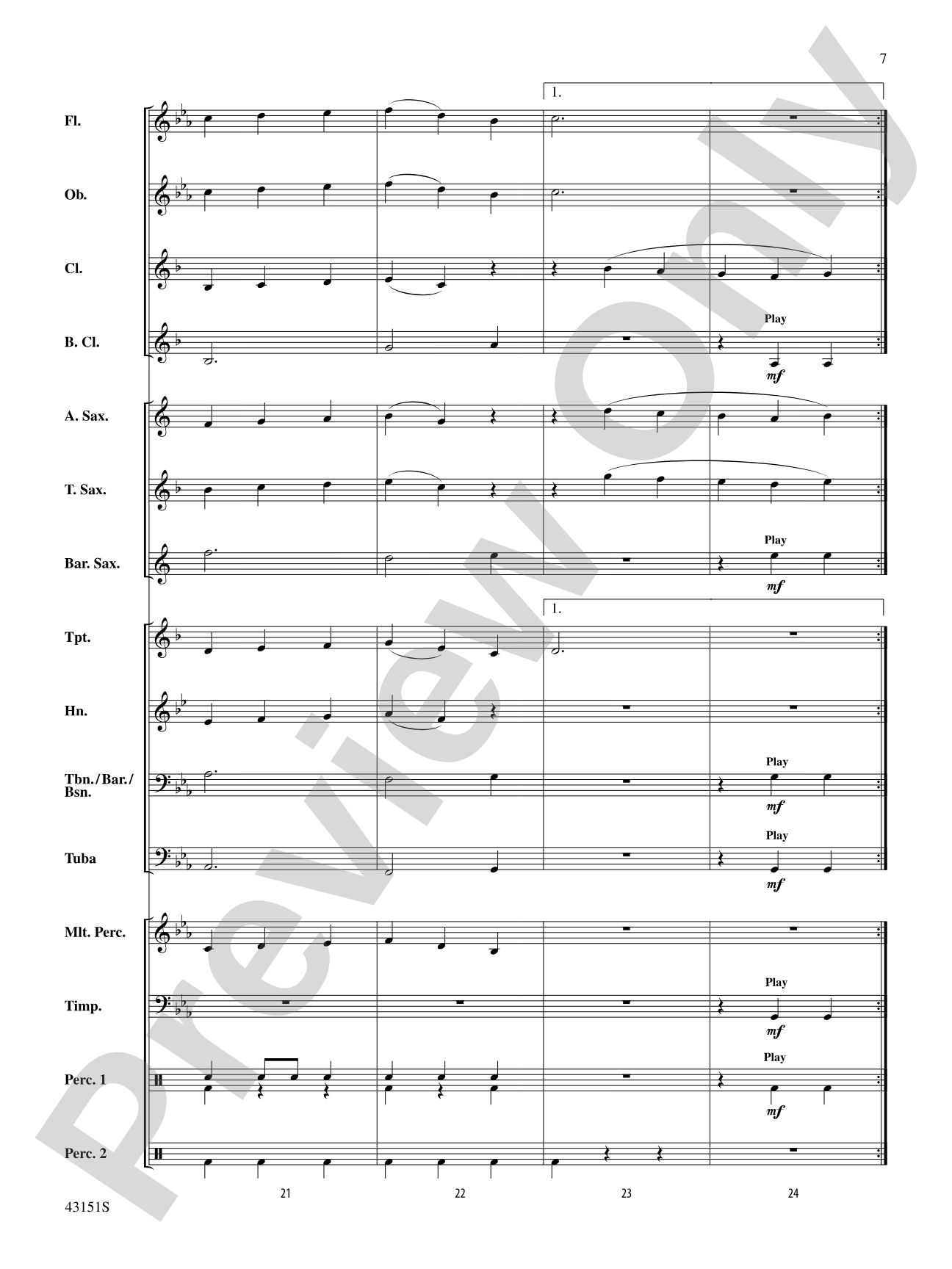 Triple Threat: Concert Band Conductor Score & Parts