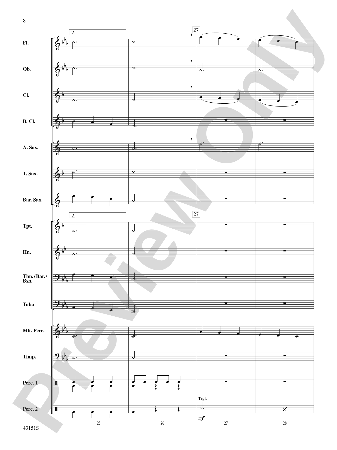Triple Threat: Concert Band Conductor Score & Parts