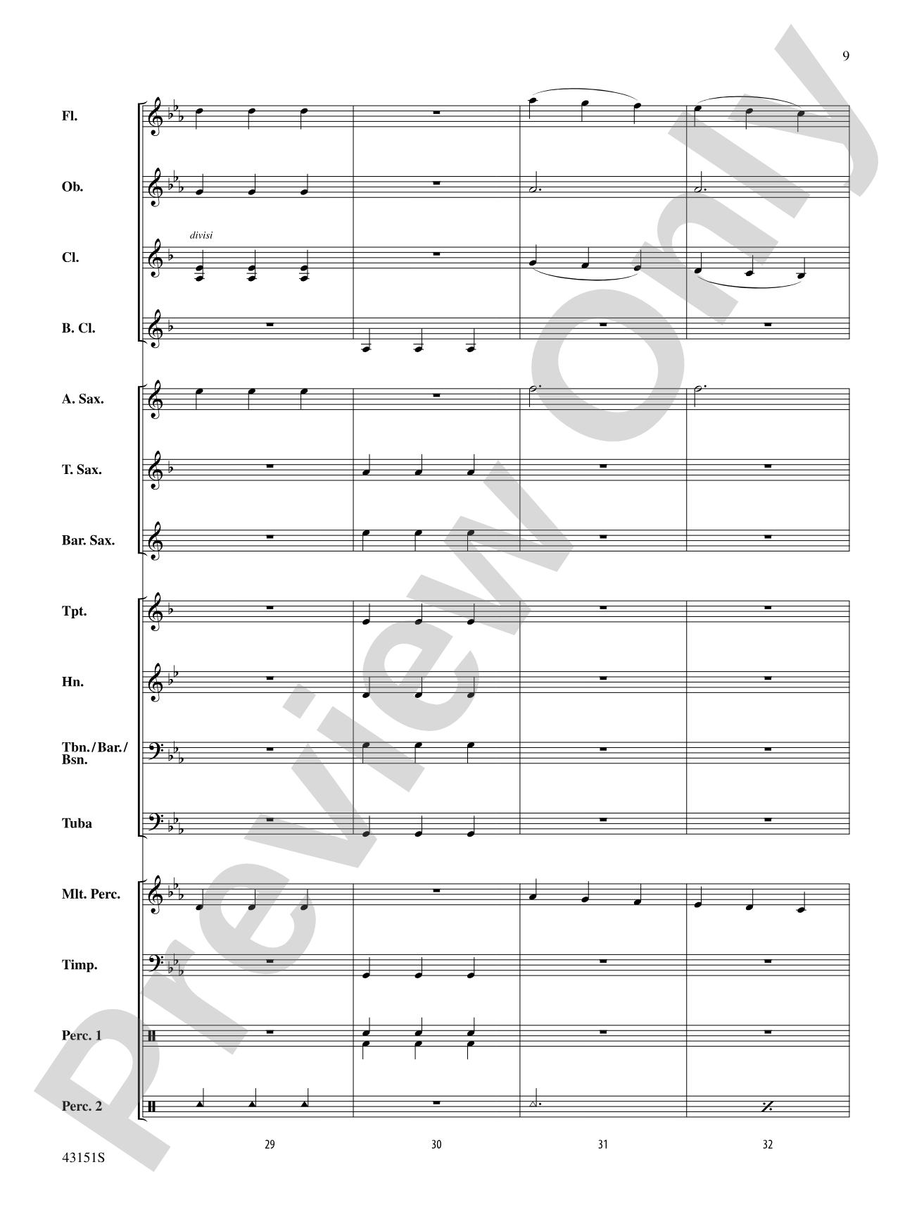 Triple Threat: Concert Band Conductor Score & Parts