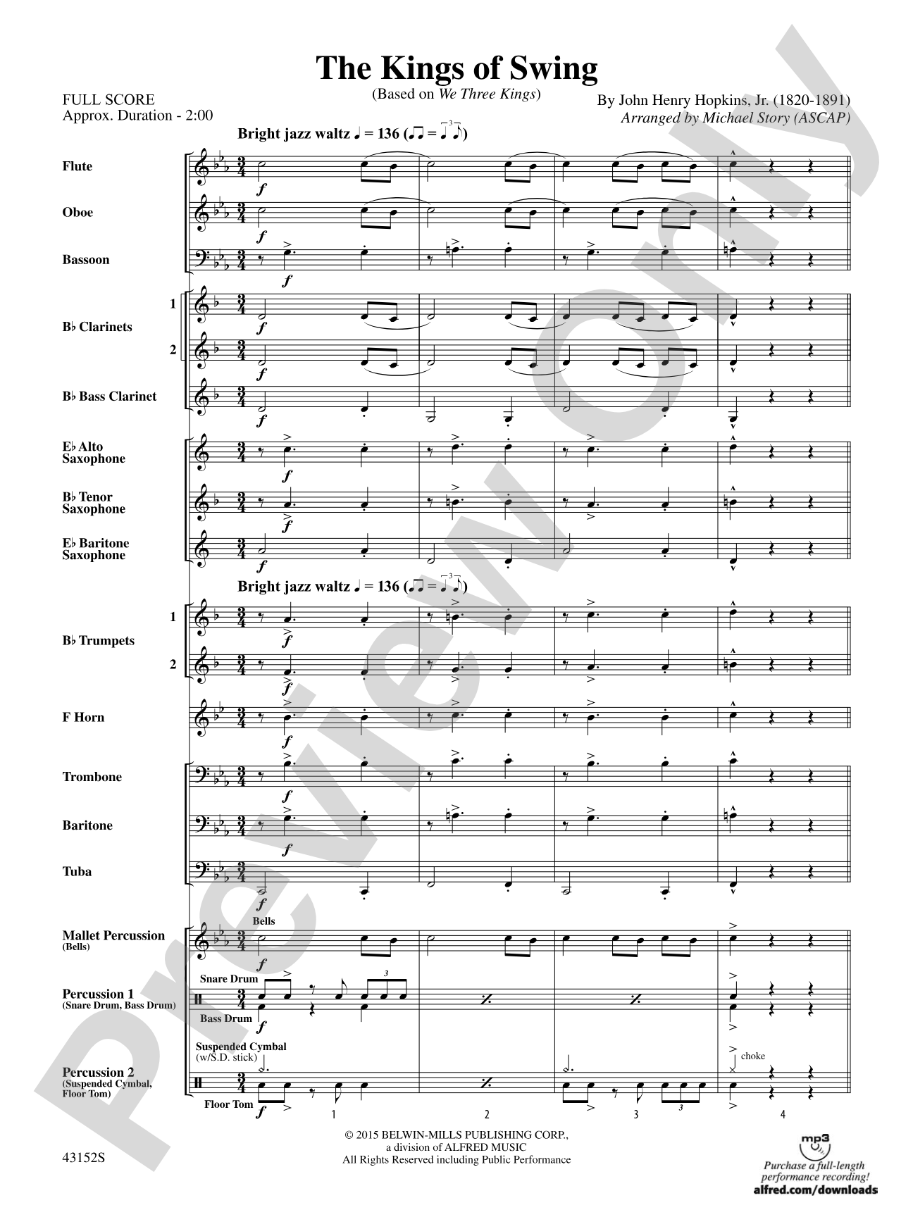 The Kings of Swing: Concert Band Conductor Score & Parts