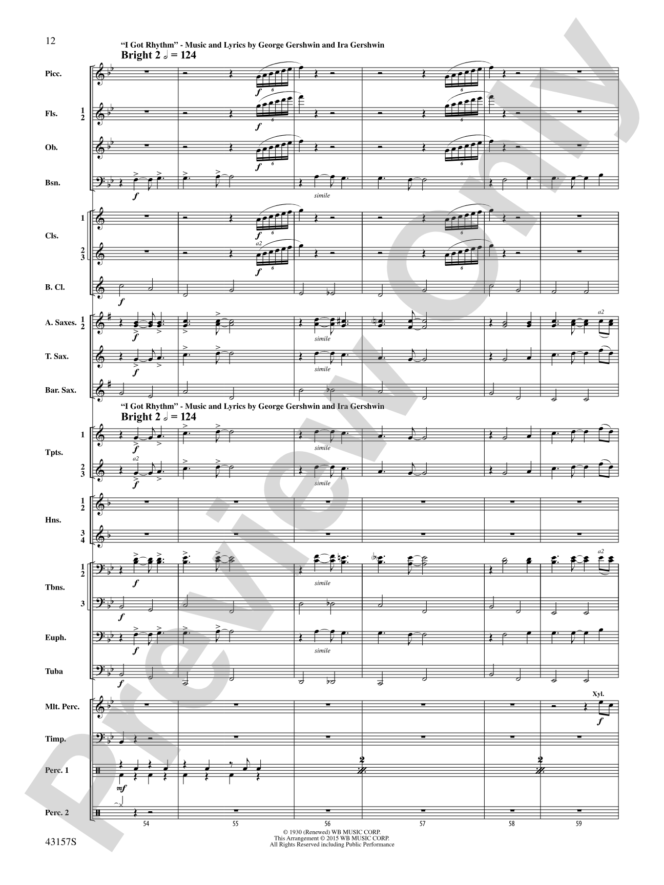 Gershwin by George!: Concert Band Conductor Score & Parts