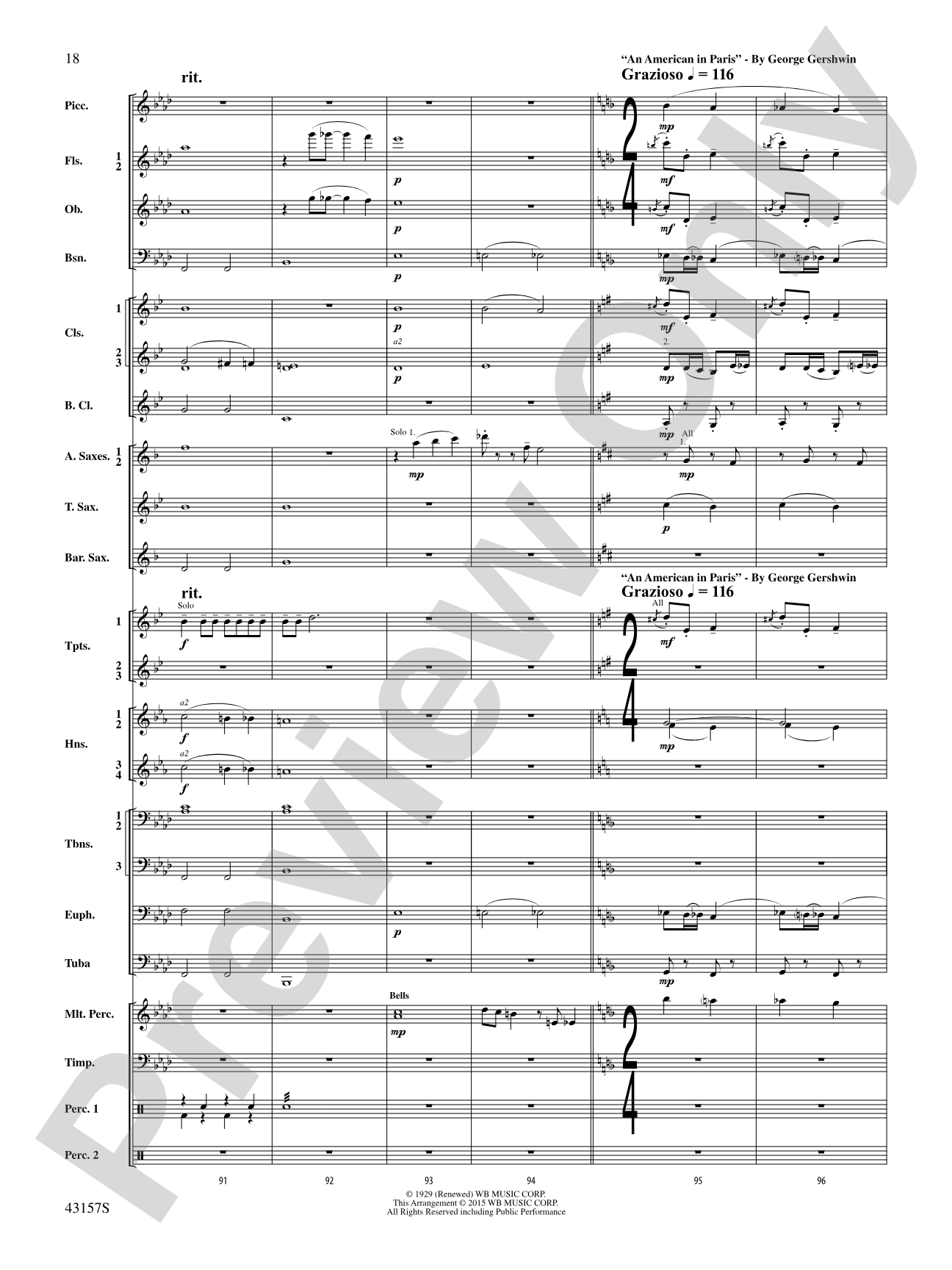 Gershwin by George!: Concert Band Conductor Score & Parts