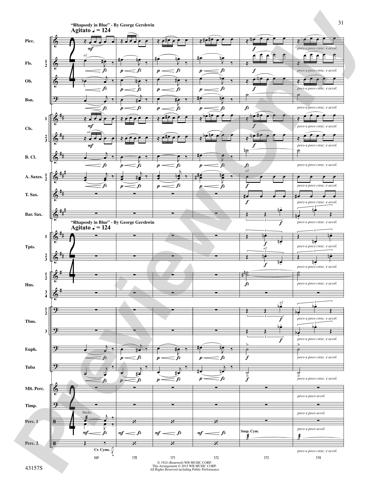 Gershwin by George!: Concert Band Conductor Score & Parts
