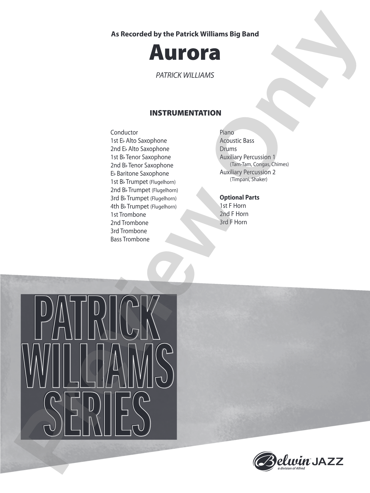 Aurora: Jazz Ensemble Conductor Score & Parts