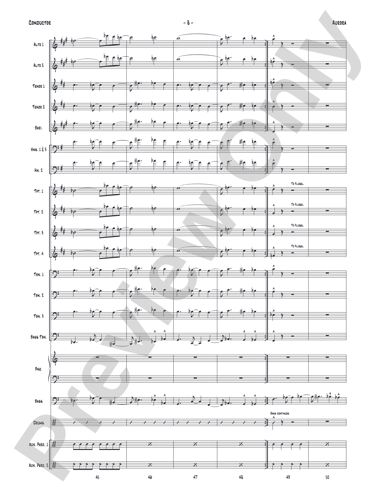 Aurora: Jazz Ensemble Conductor Score & Parts