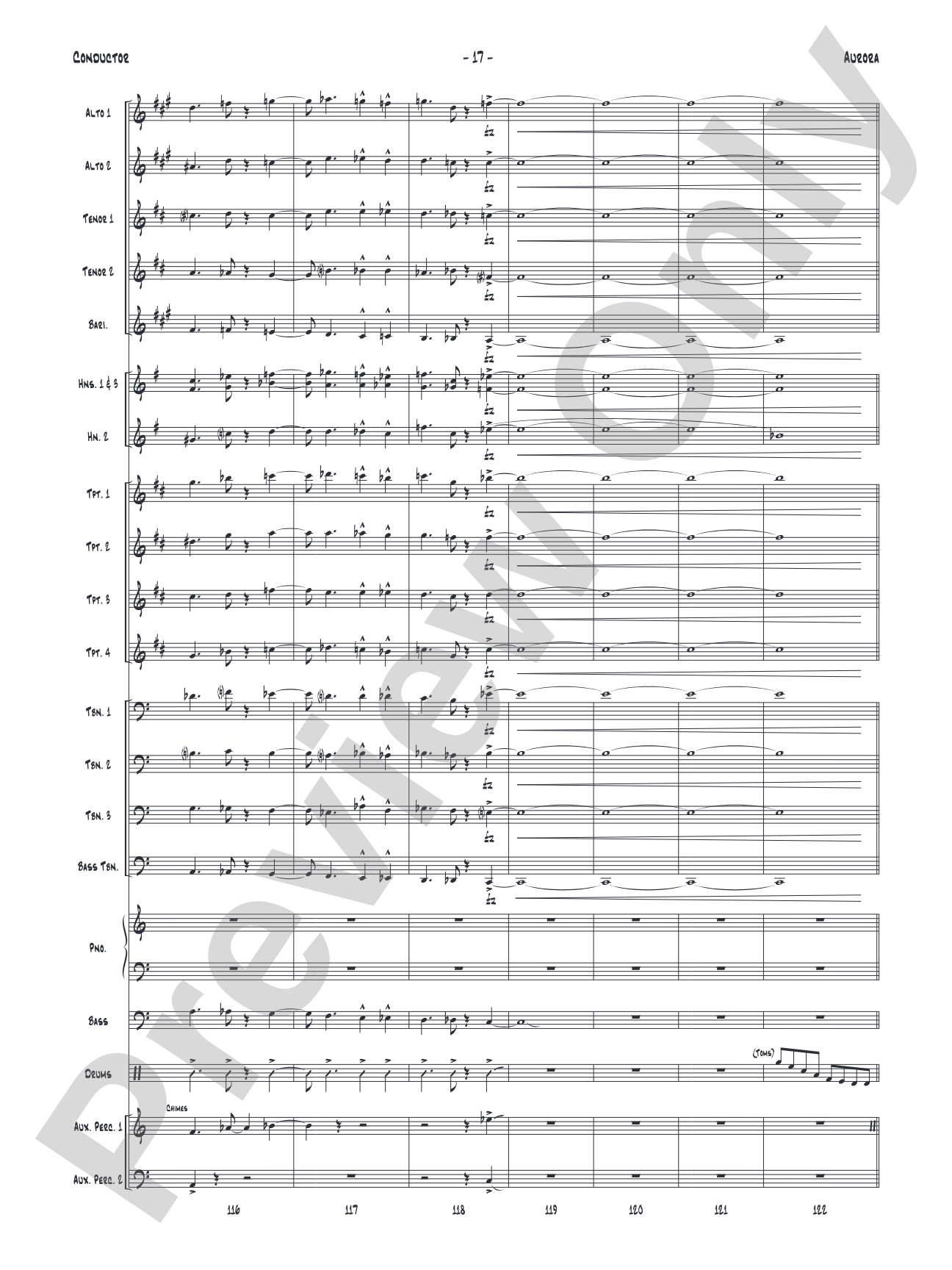 Aurora: Jazz Ensemble Conductor Score & Parts