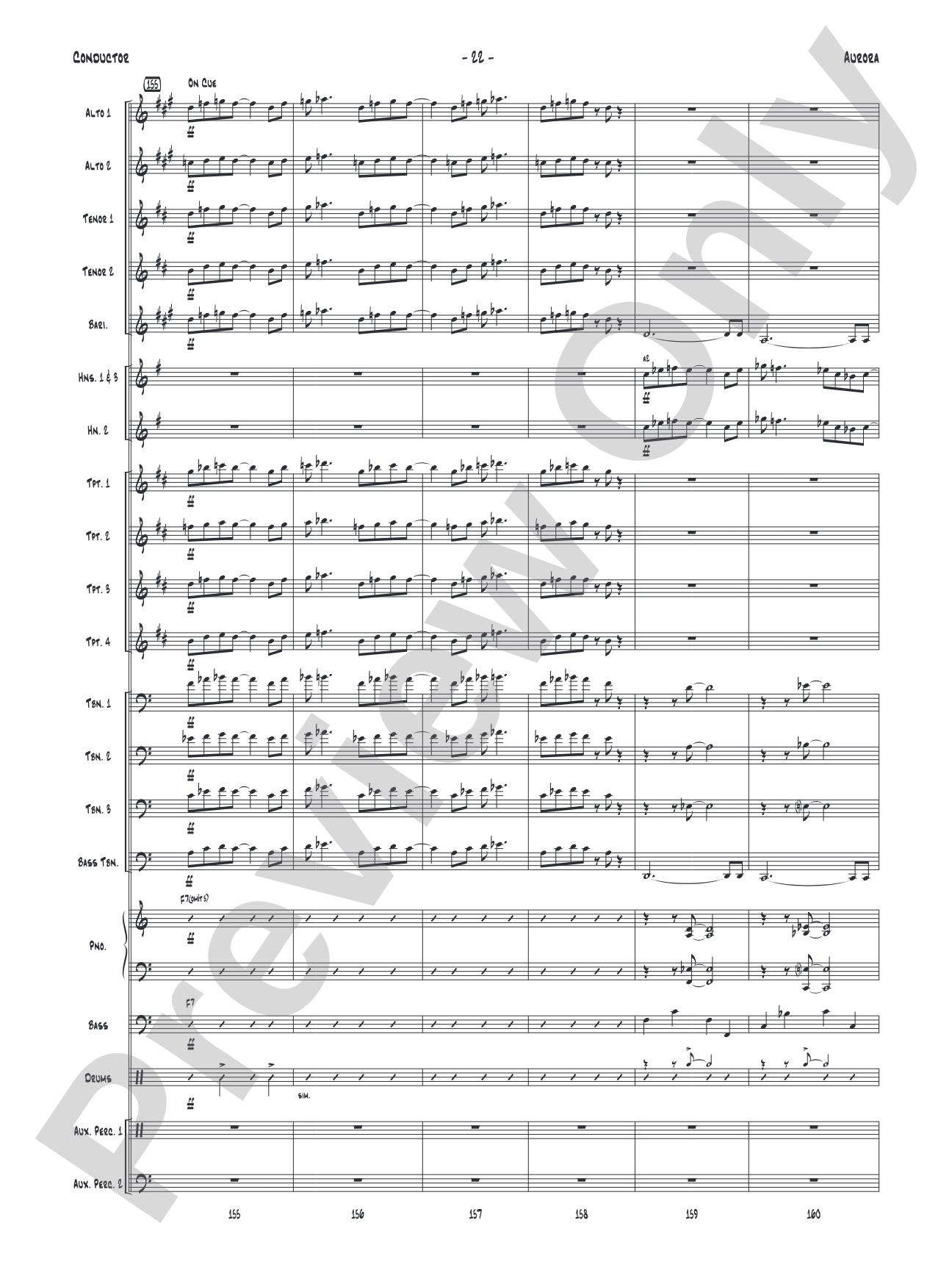 Aurora: Jazz Ensemble Conductor Score & Parts