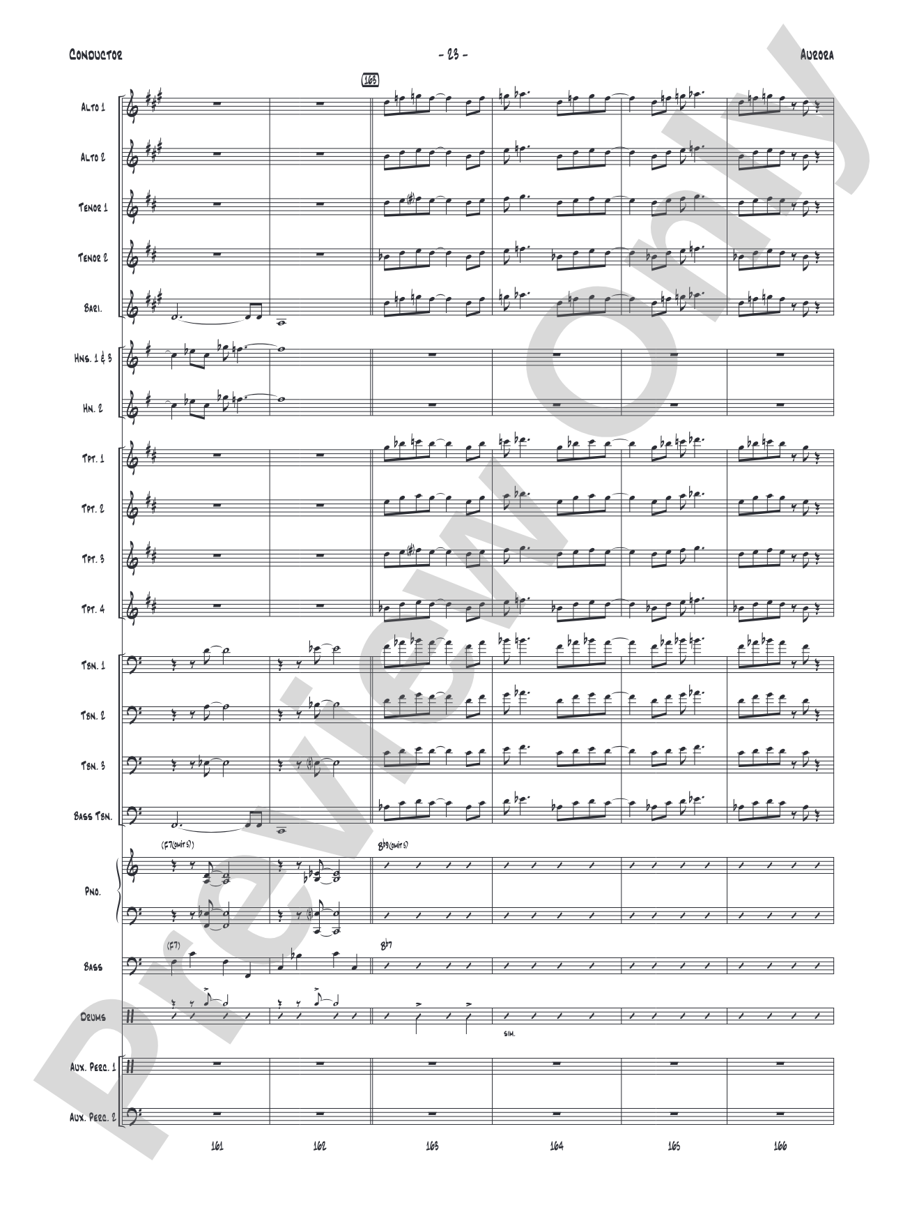 Aurora: Jazz Ensemble Conductor Score & Parts