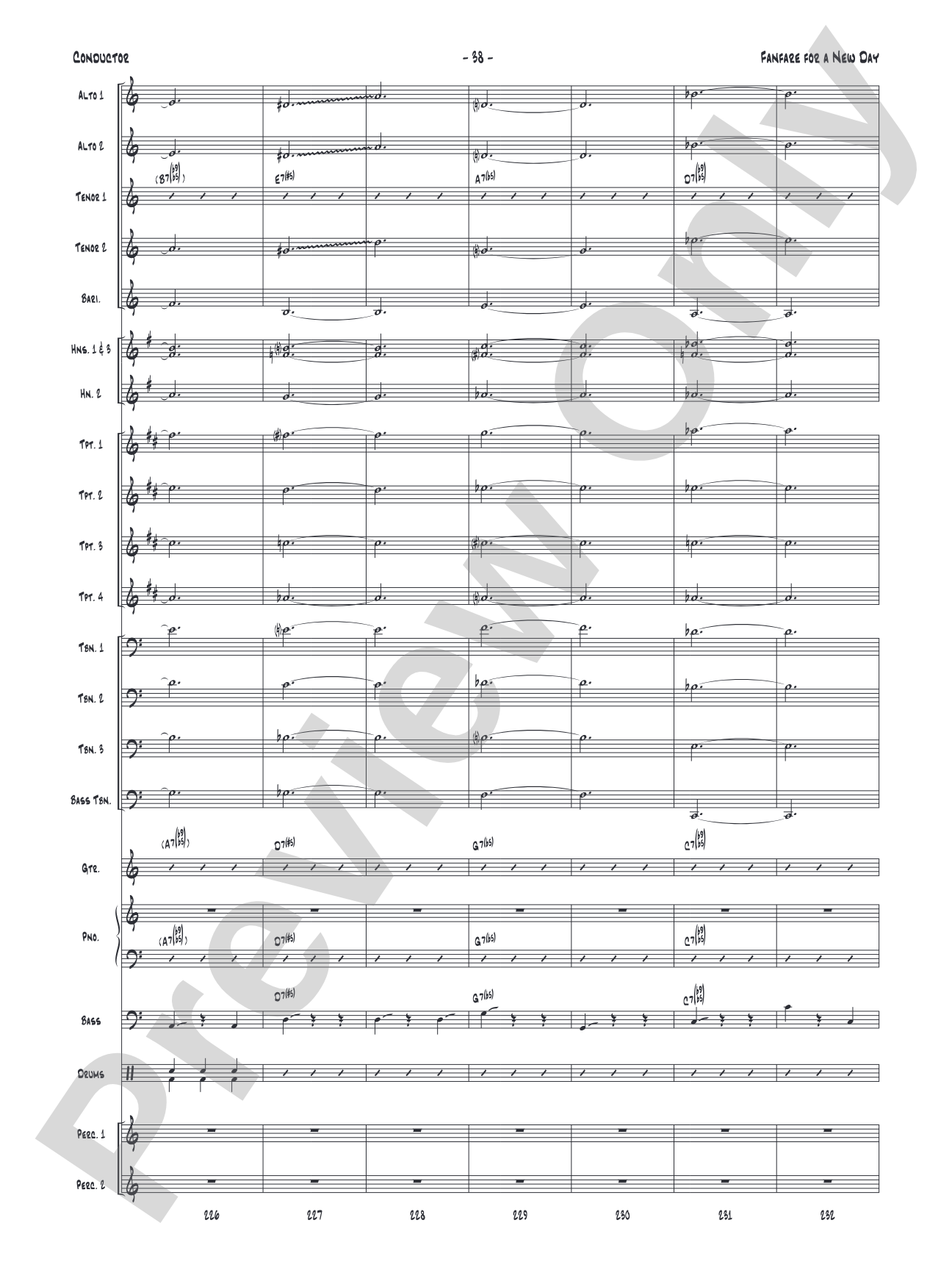 Fanfare for a New Day: Jazz Ensemble Conductor Score & Parts