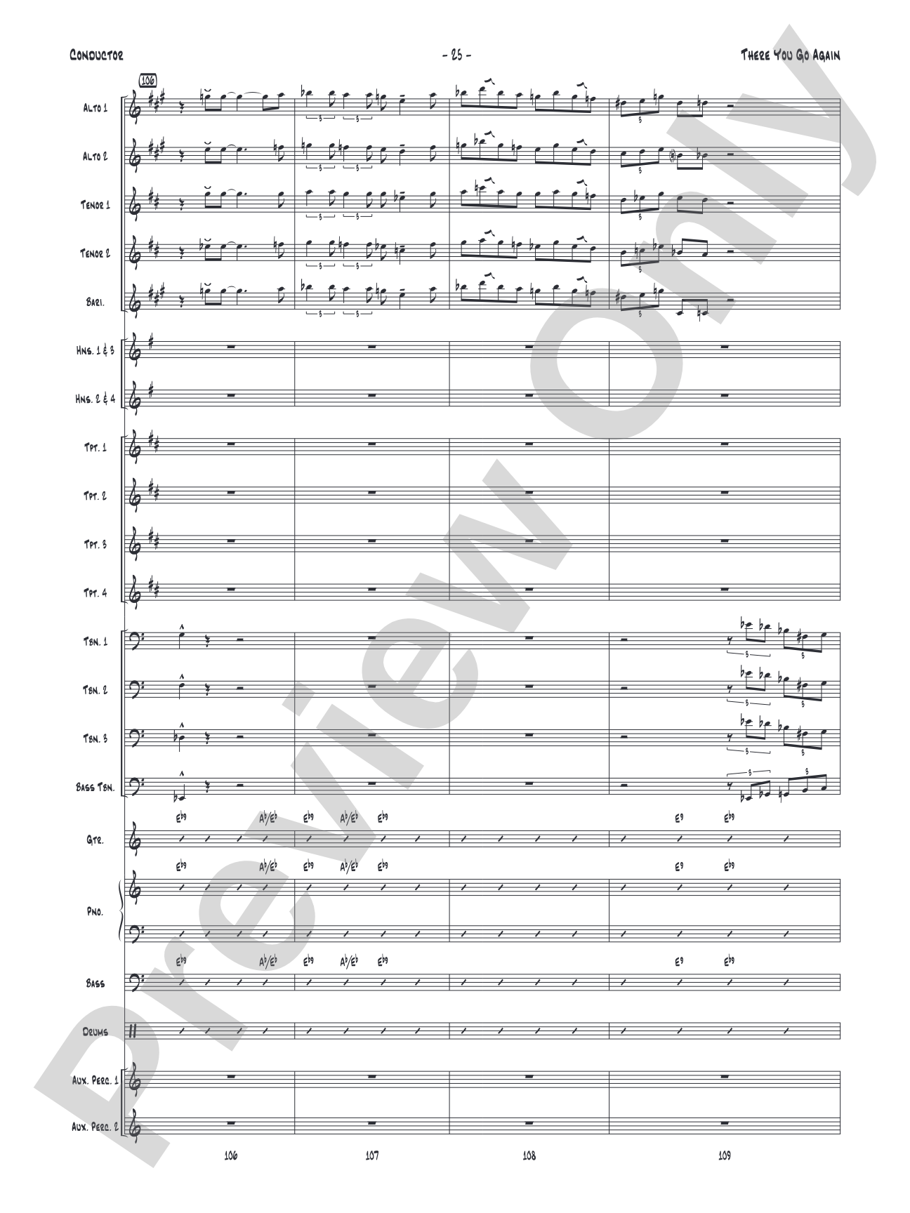 There You Go Again: Jazz Ensemble Conductor Score & Parts