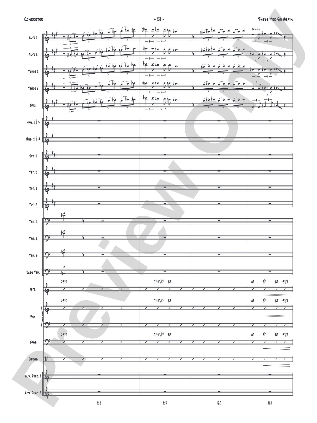 There You Go Again: Jazz Ensemble Conductor Score & Parts