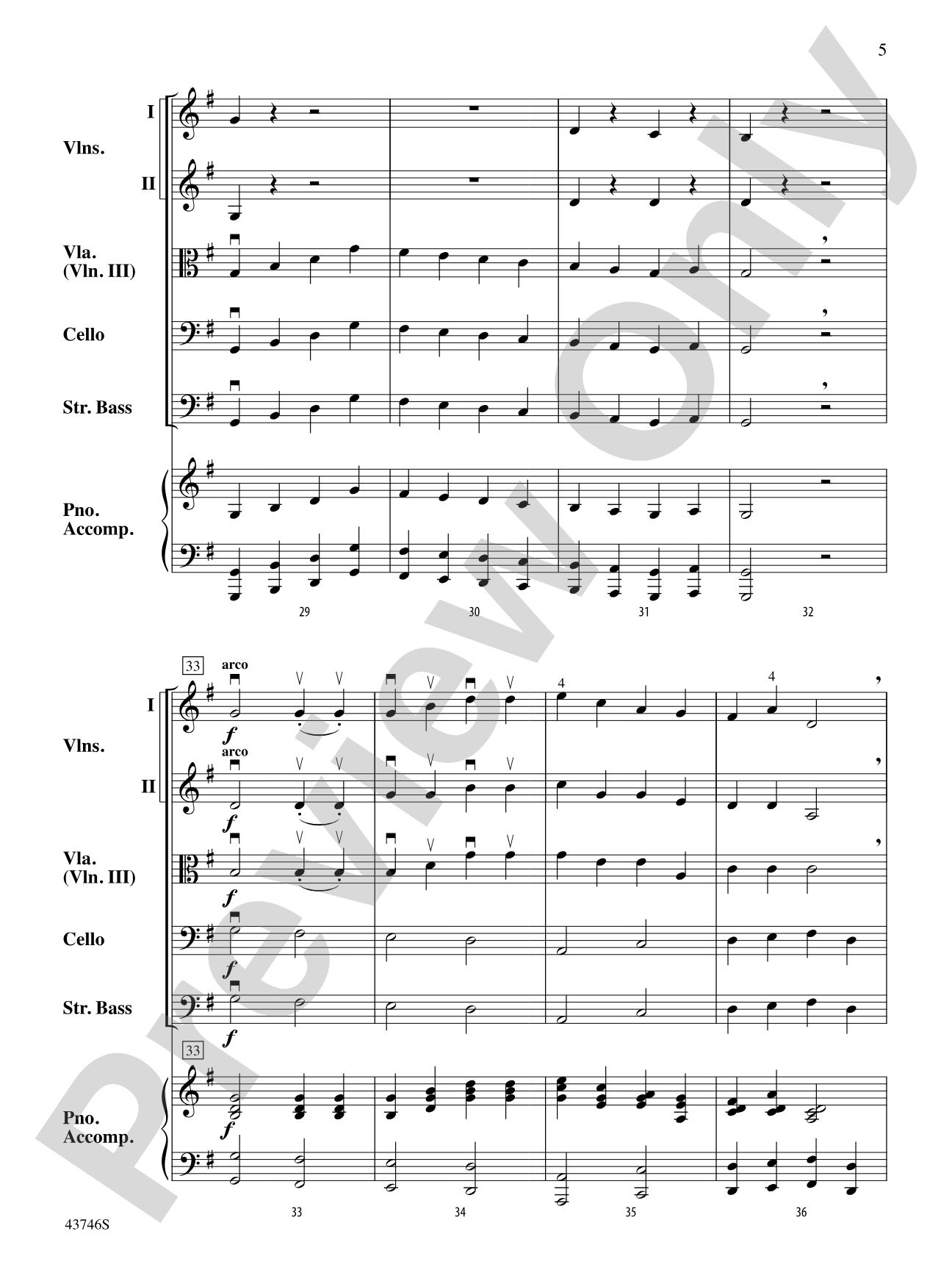 Early One Morning: String Orchestra Conductor Score & Parts