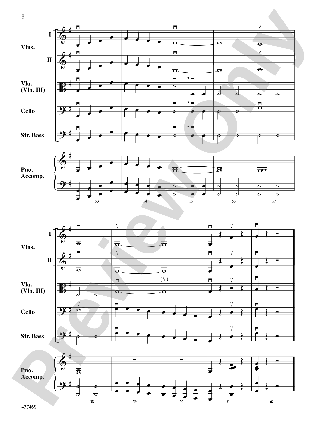 Early One Morning: String Orchestra Conductor Score & Parts