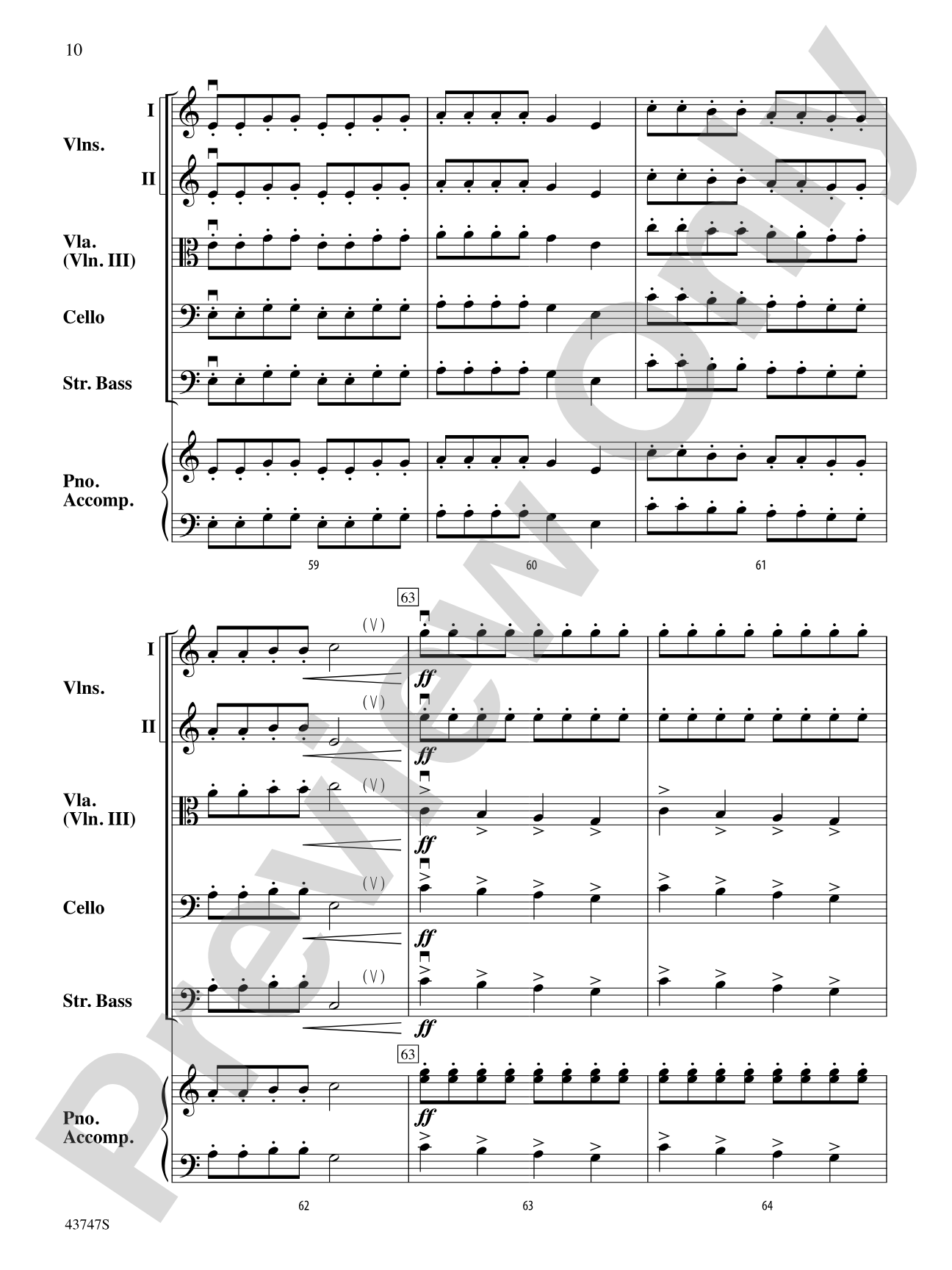 Academié Musicale: String Orchestra Conductor Score & Parts