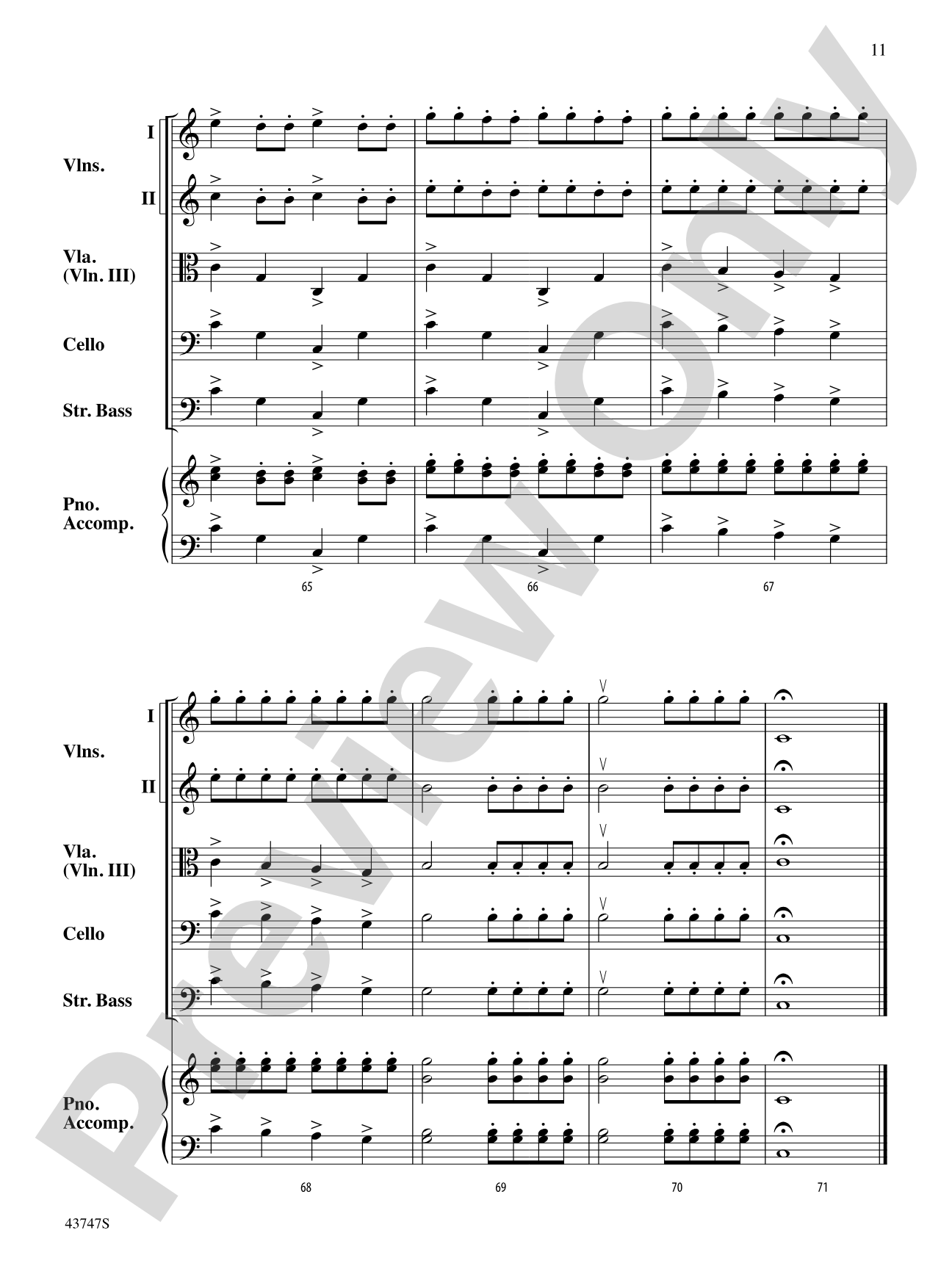 Academié Musicale: String Orchestra Conductor Score & Parts