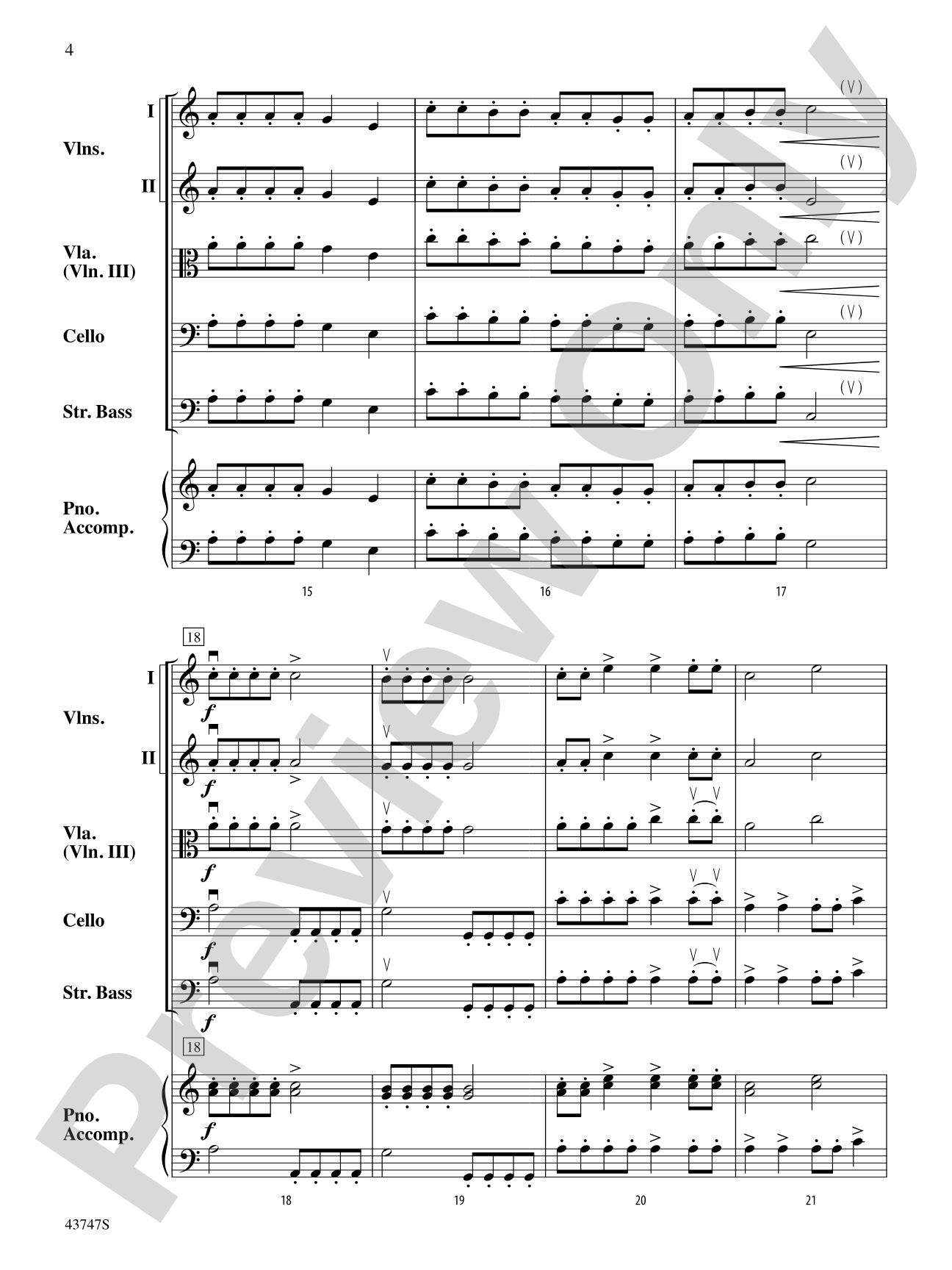 Academié Musicale: String Orchestra Conductor Score & Parts
