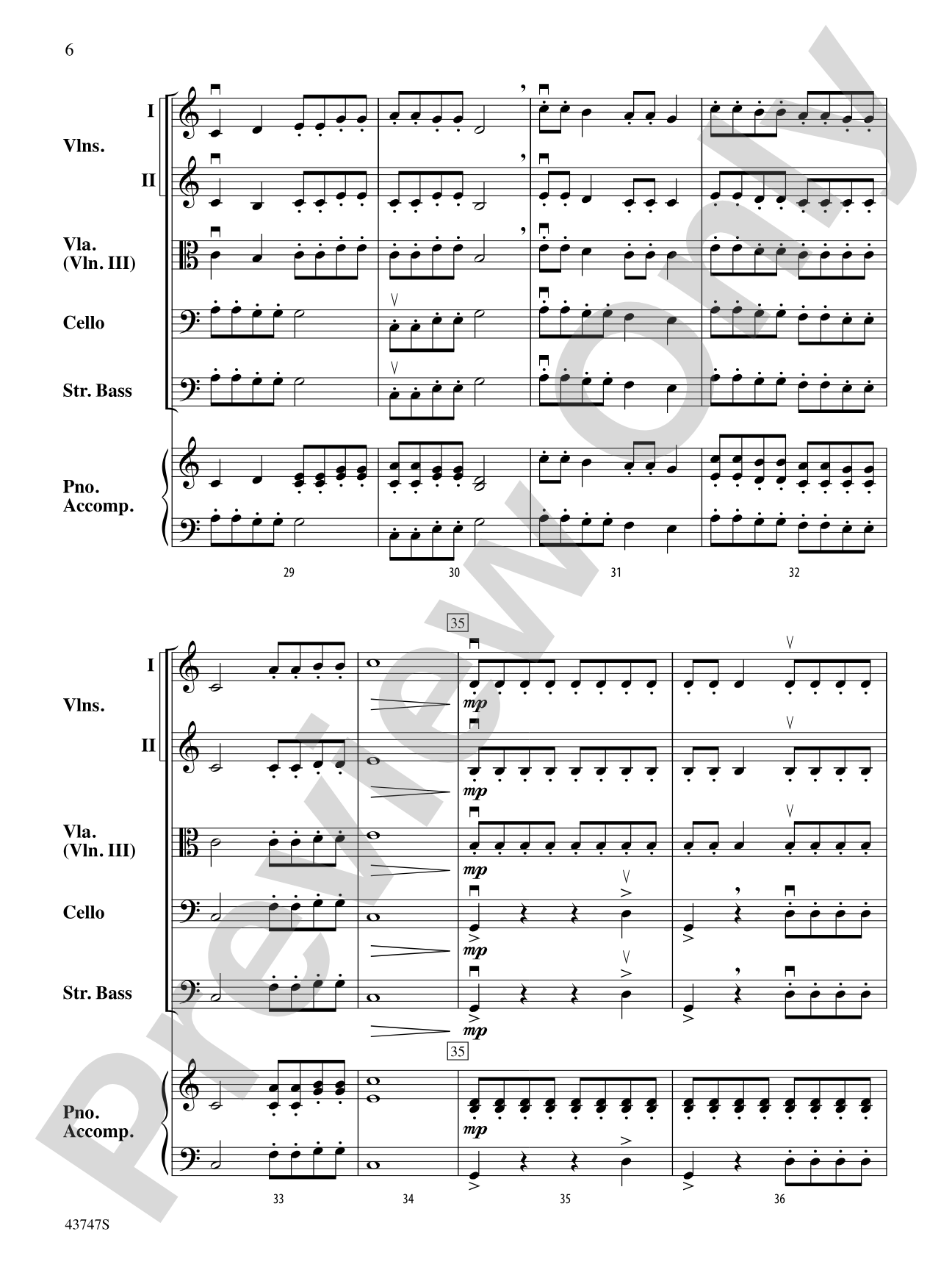 Academié Musicale: String Orchestra Conductor Score & Parts